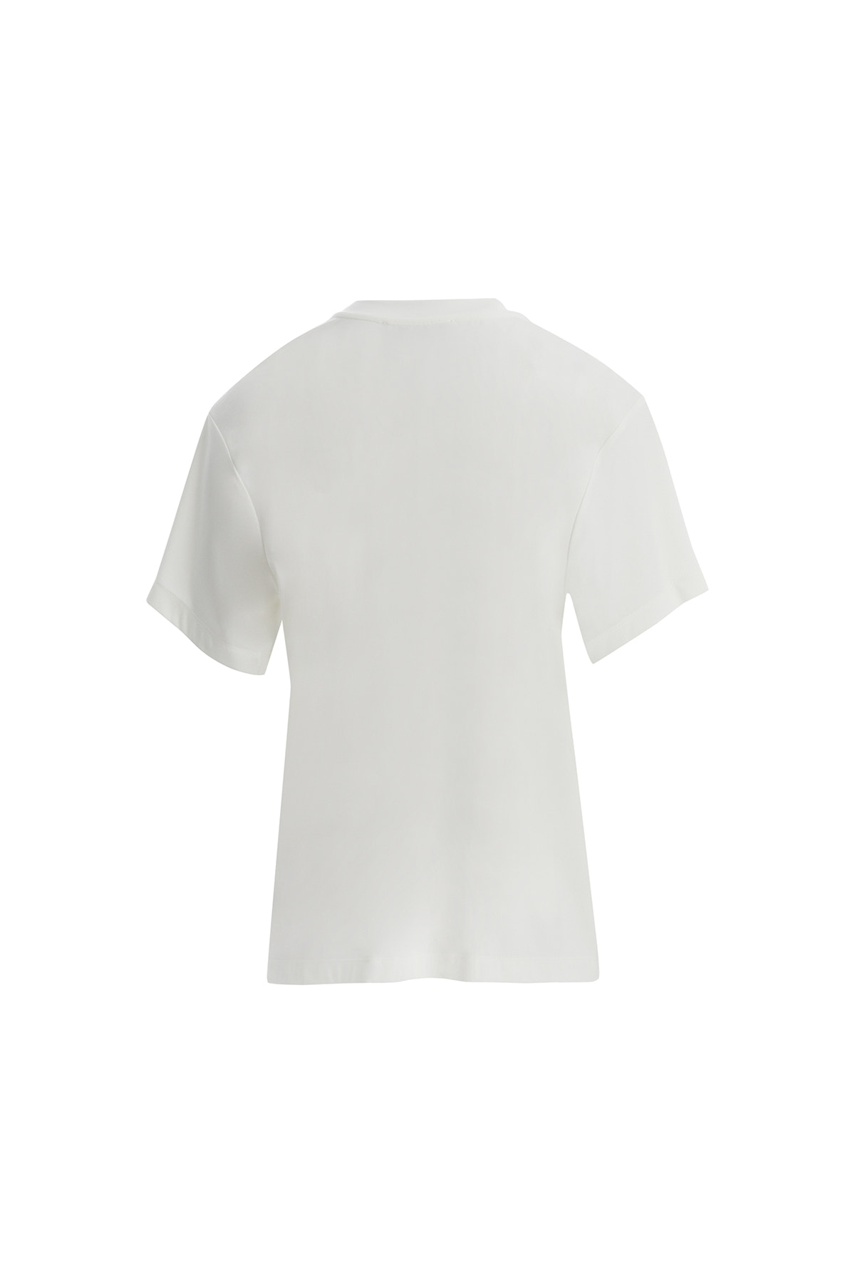 Çiçek Nakışlı Ekru T-Shirt