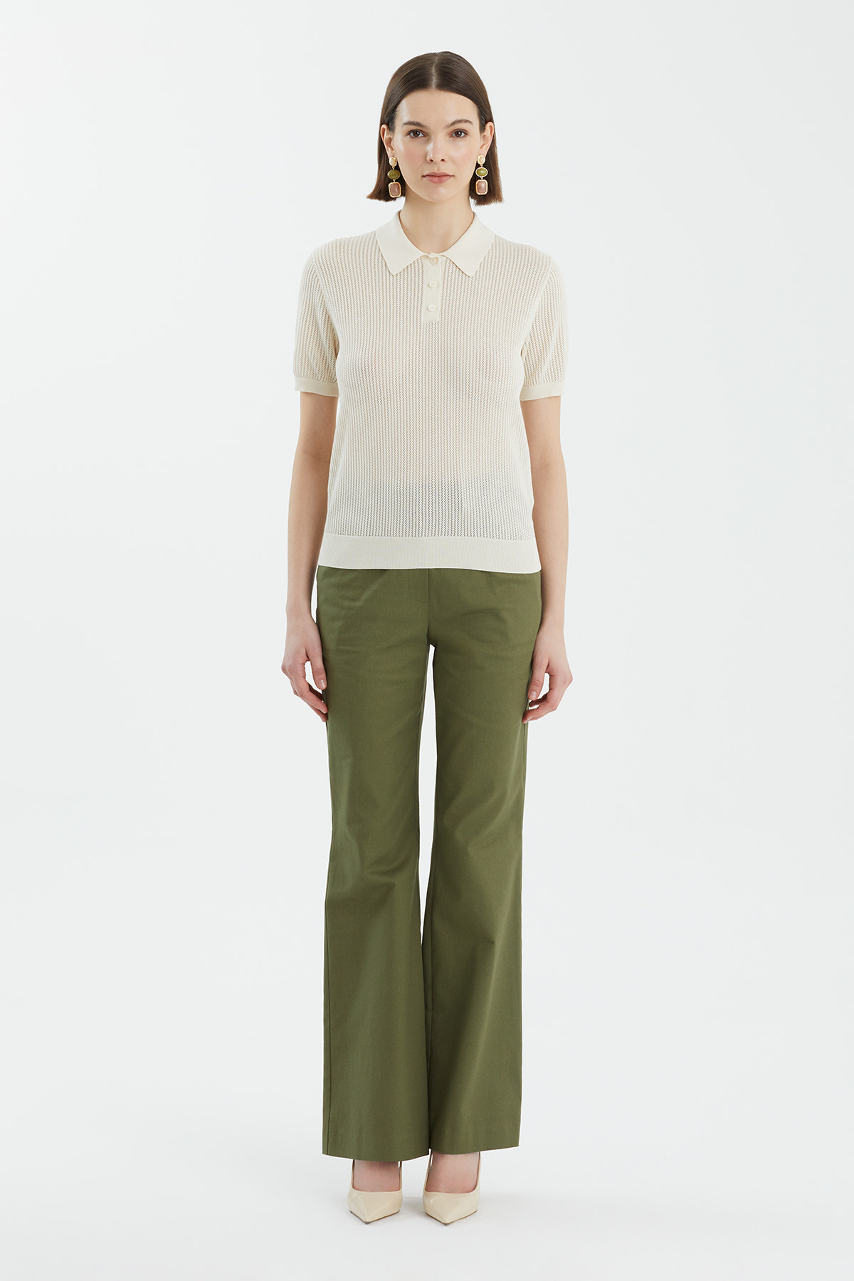 İpek Karışımlı Ekru Triko