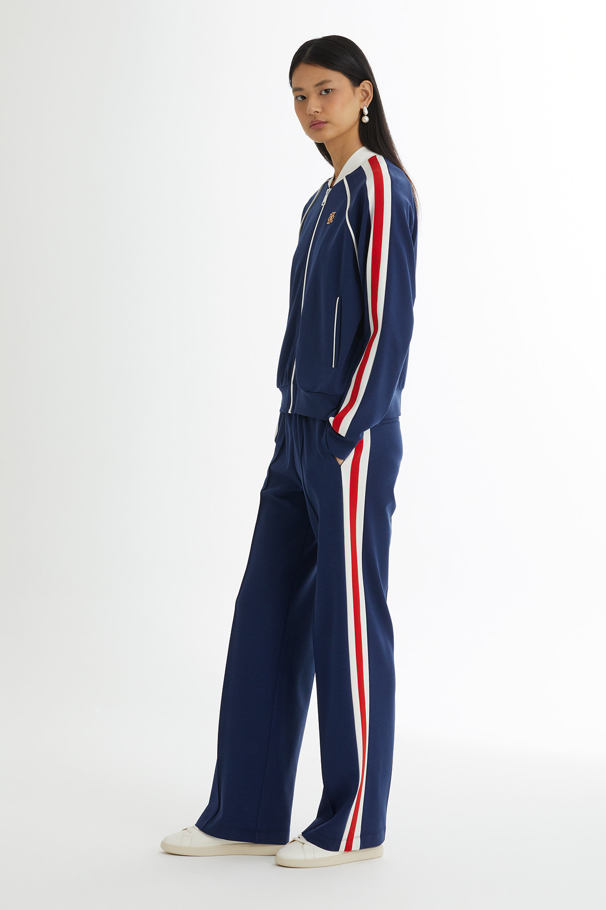 Ceketi Aksesuarlı Lacivert Eşofman Takımı