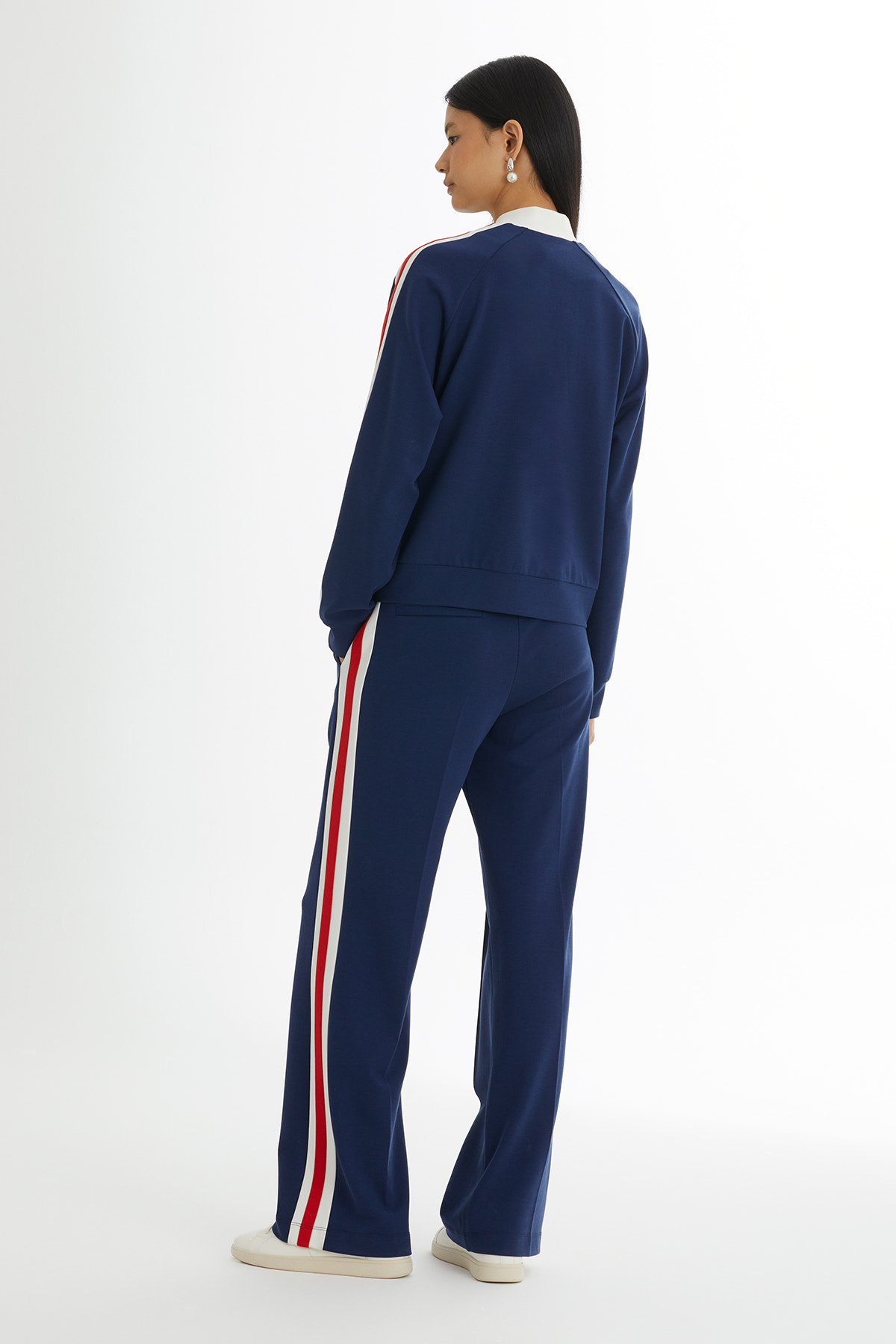 Ceketi Aksesuarlı Lacivert Eşofman Takımı