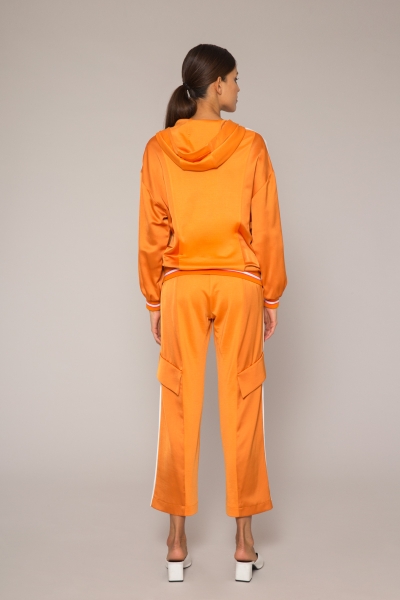 Orange store velvet tracksuit