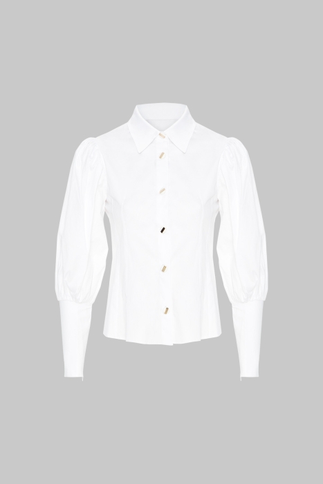 Gizia Button Detailed White Shirt. 1
