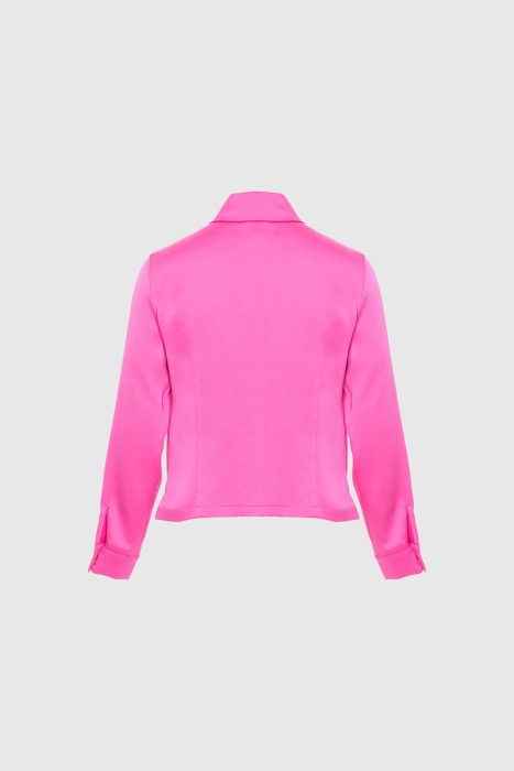Gizia Button Detailed Pink Blouse. 3