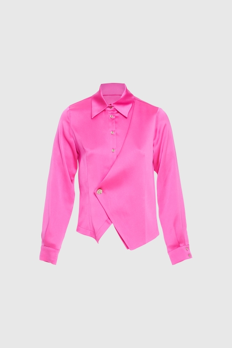 Gizia Button Detailed Pink Blouse. 1