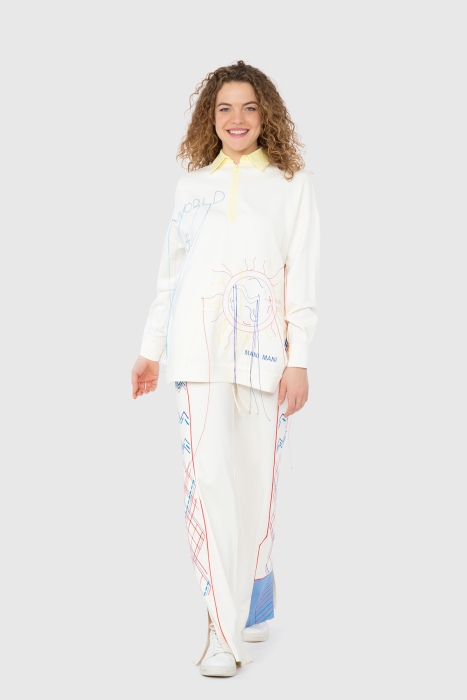 Gizia Colorful Thread And Embroidery Detailed Blouse. 1
