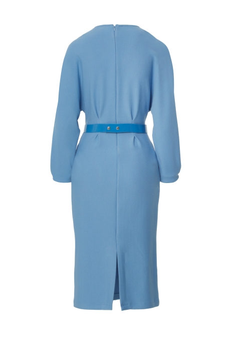 Gizia Belt Detailed Blue Dress. 3