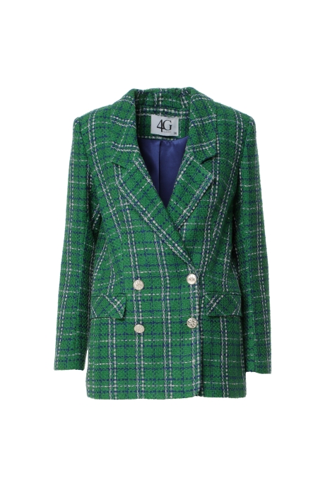 Topshop double breasted hot sale plaid blazer