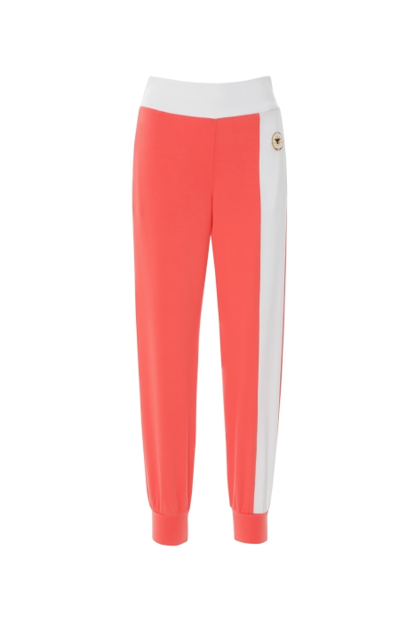 Gizia Coral Color Tracksuit With Metal Zipper Pockets With Star Plex Detail. 5