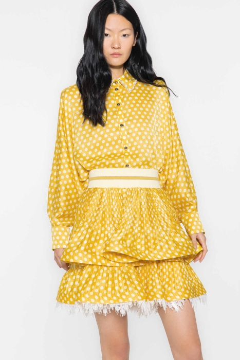 Zara yellow best sale polka dot dress