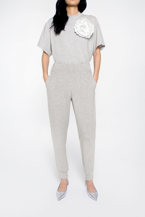 Gizia Basic Grey Tracksuit with Elastic Waistband Detail. 2