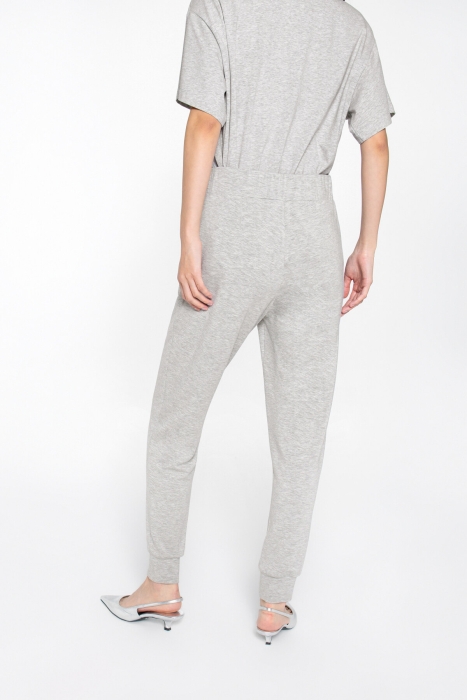 Gizia Basic Grey Tracksuit with Elastic Waistband Detail. 4