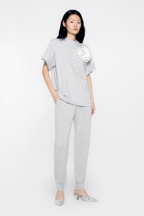 Gizia Basic Grey Tracksuit with Elastic Waistband Detail. 1