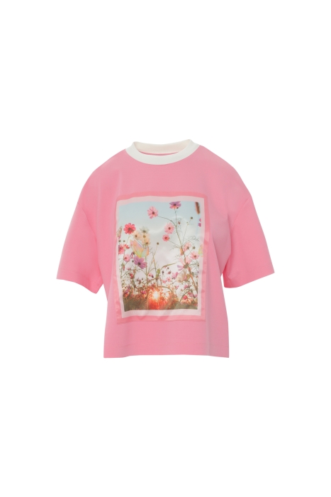 Gizia Special Patterned Printed Pink T Shirt. 4