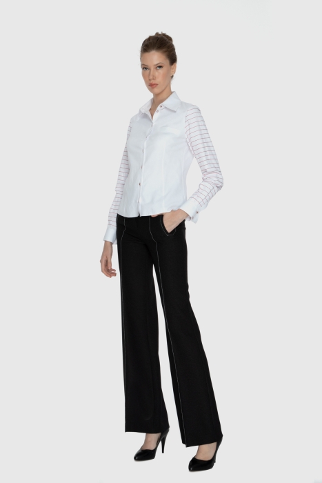 White Shirt With Pleated Detail