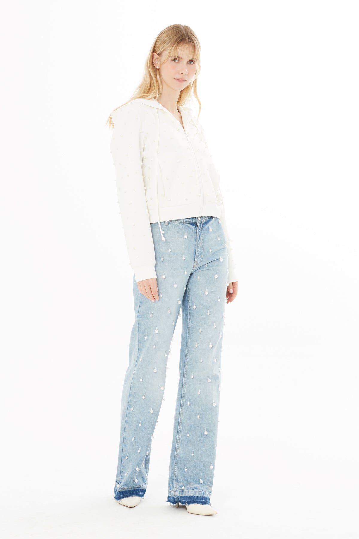 Kapüşonlu Kısa Sweatshirt