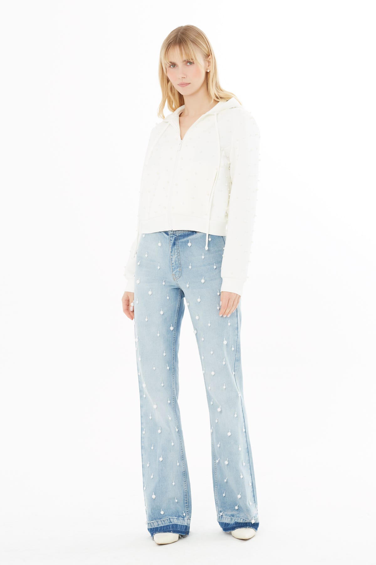 Kapüşonlu Kısa Sweatshirt