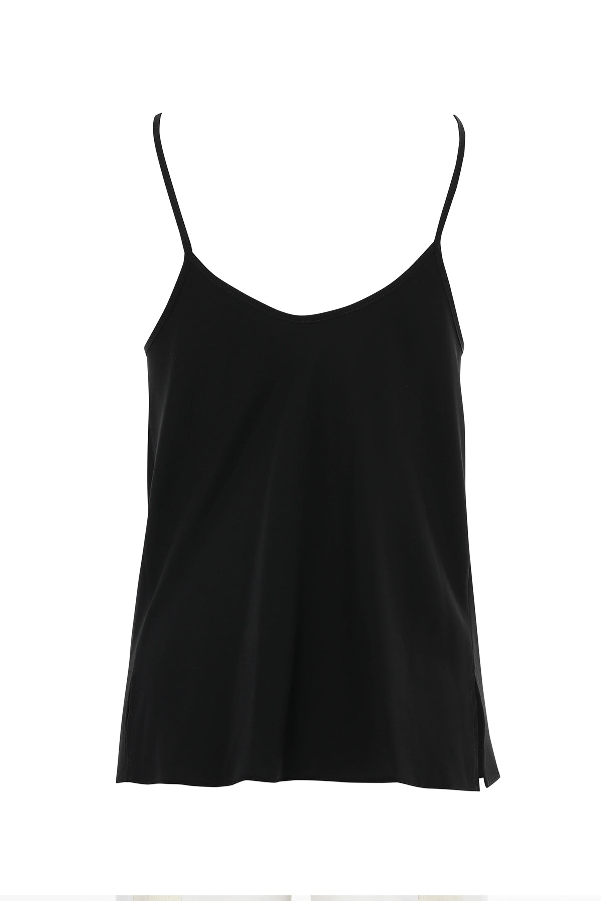 Zincir Askı Detaylı Siyah Askılı Bluz