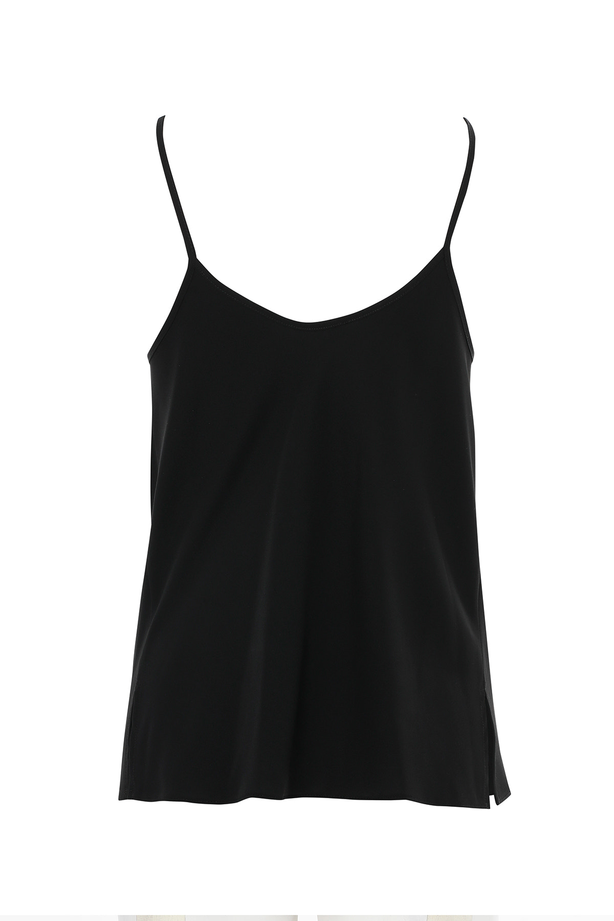 Zincir Askı Detaylı Siyah Askılı Bluz