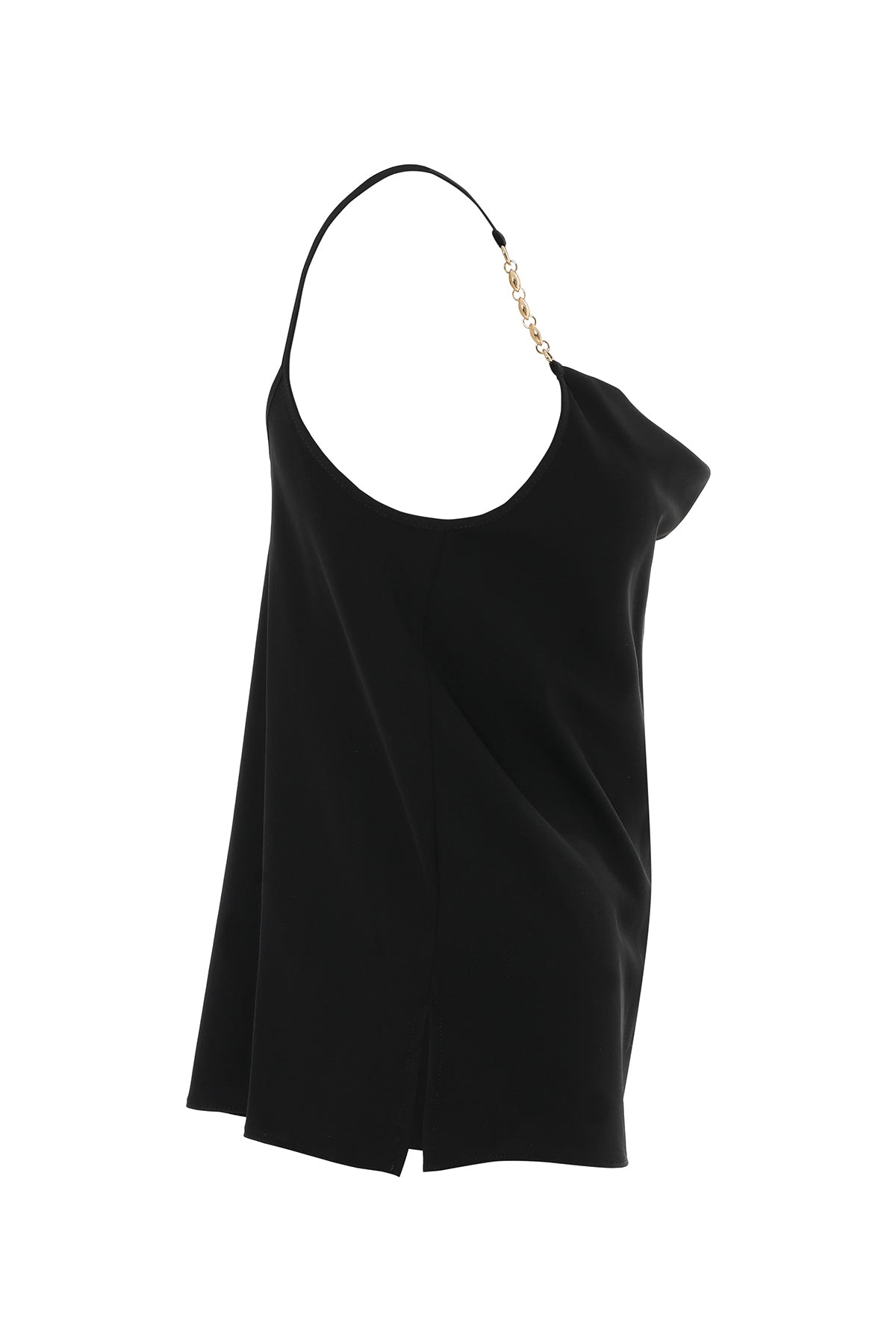 Zincir Askı Detaylı Siyah Askılı Bluz