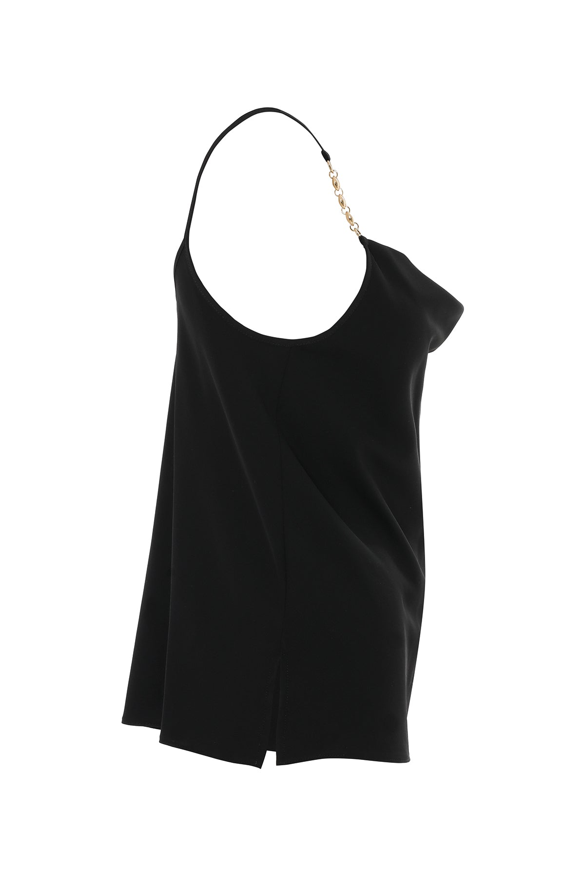 Zincir Askı Detaylı Siyah Askılı Bluz