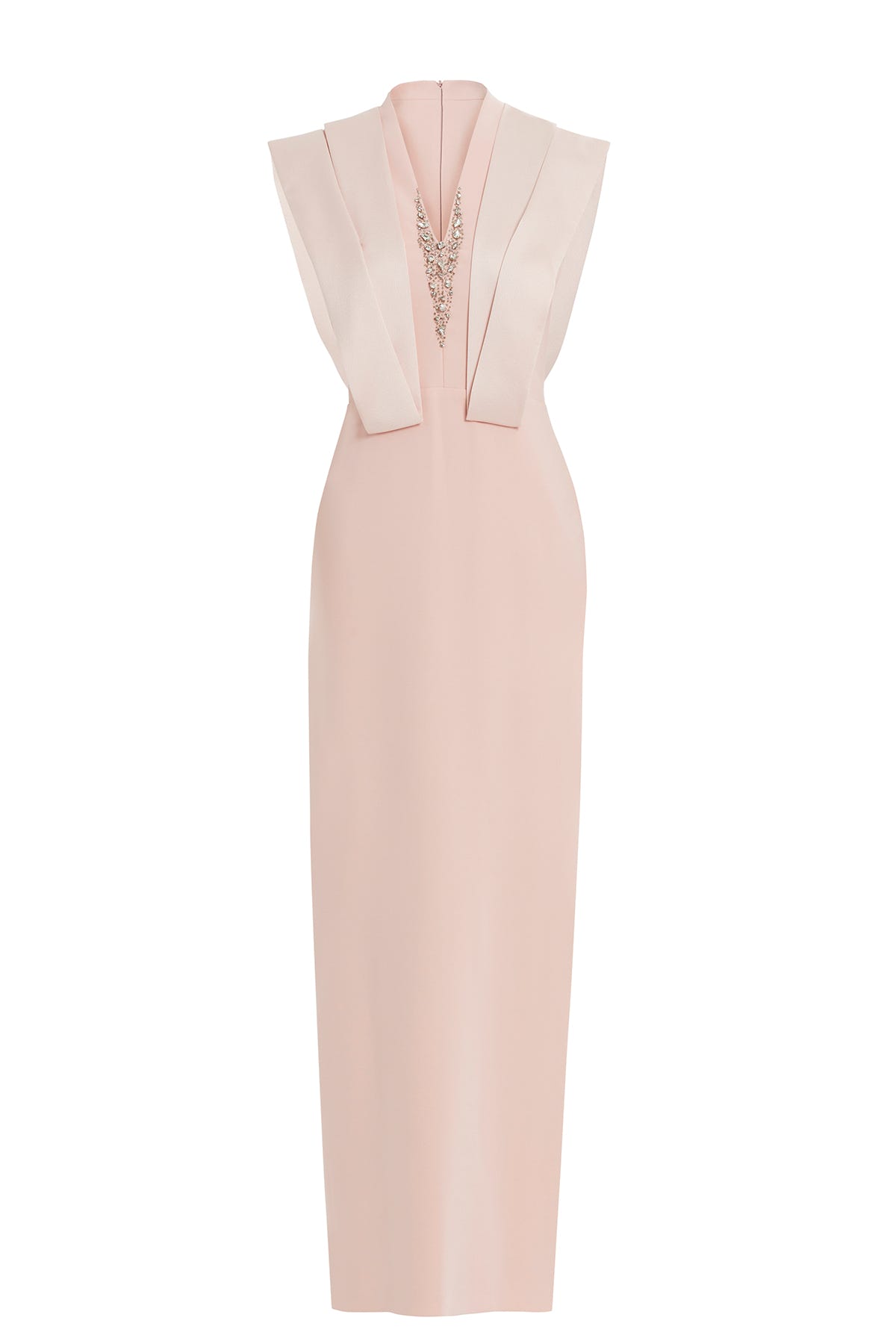 Dantel Detaylı Seyyar Kuşaklı Pembe Uzun Elbise