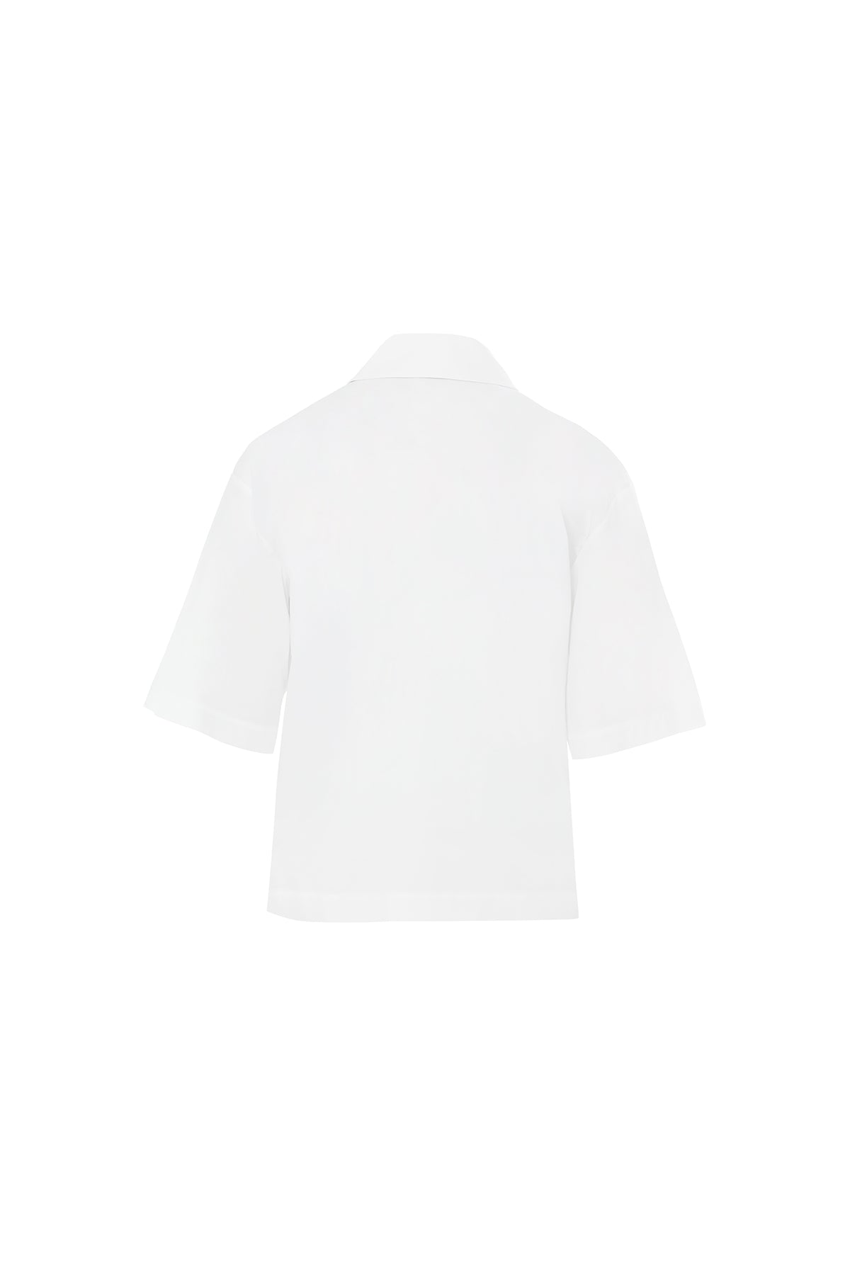 Çiçek Detaylı Beyaz Gömlek