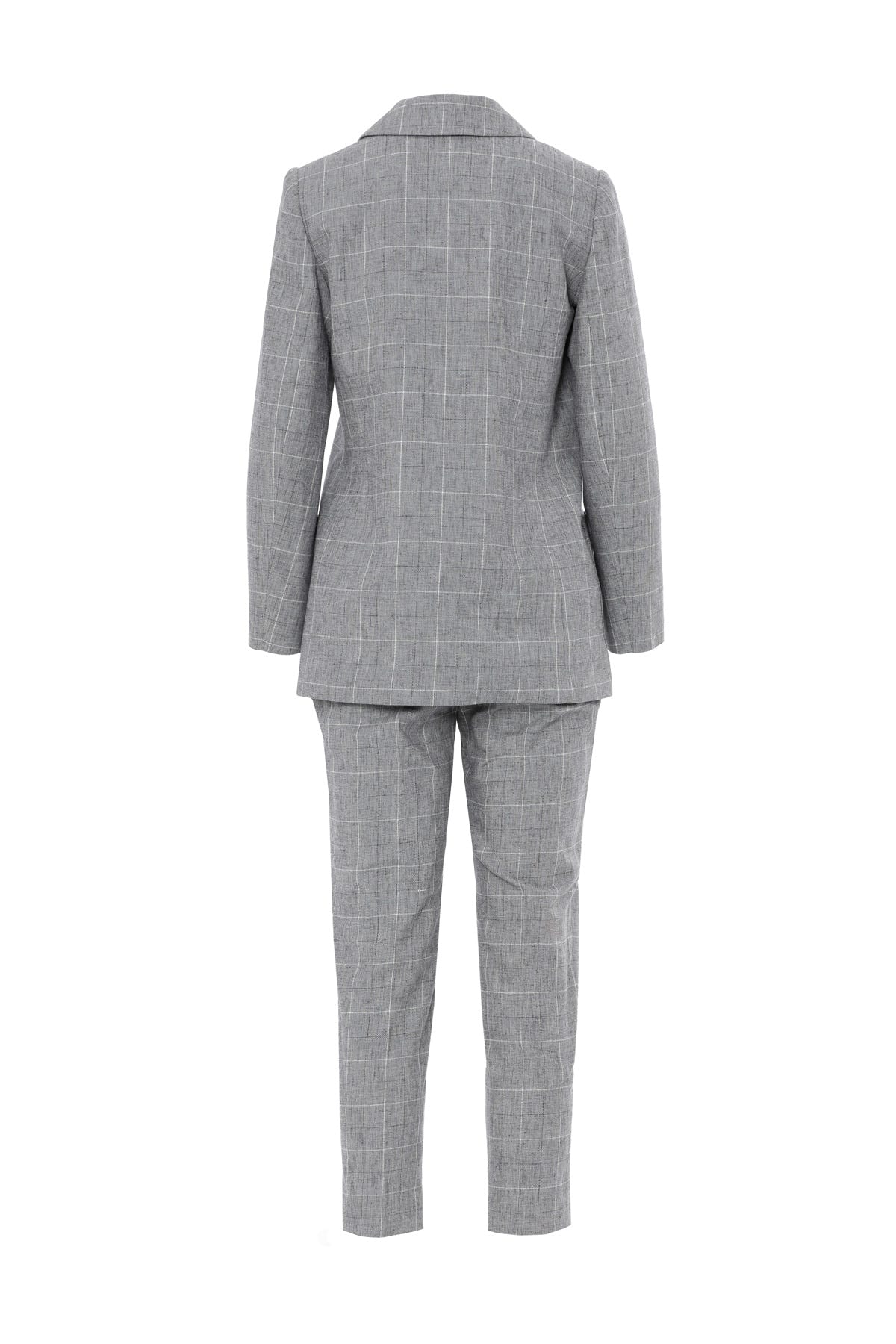 Havuç Pantolonlu Kareli Takım