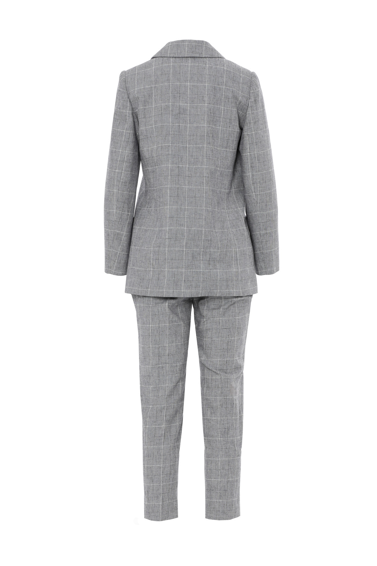 Havuç Pantolonlu Kareli Takım