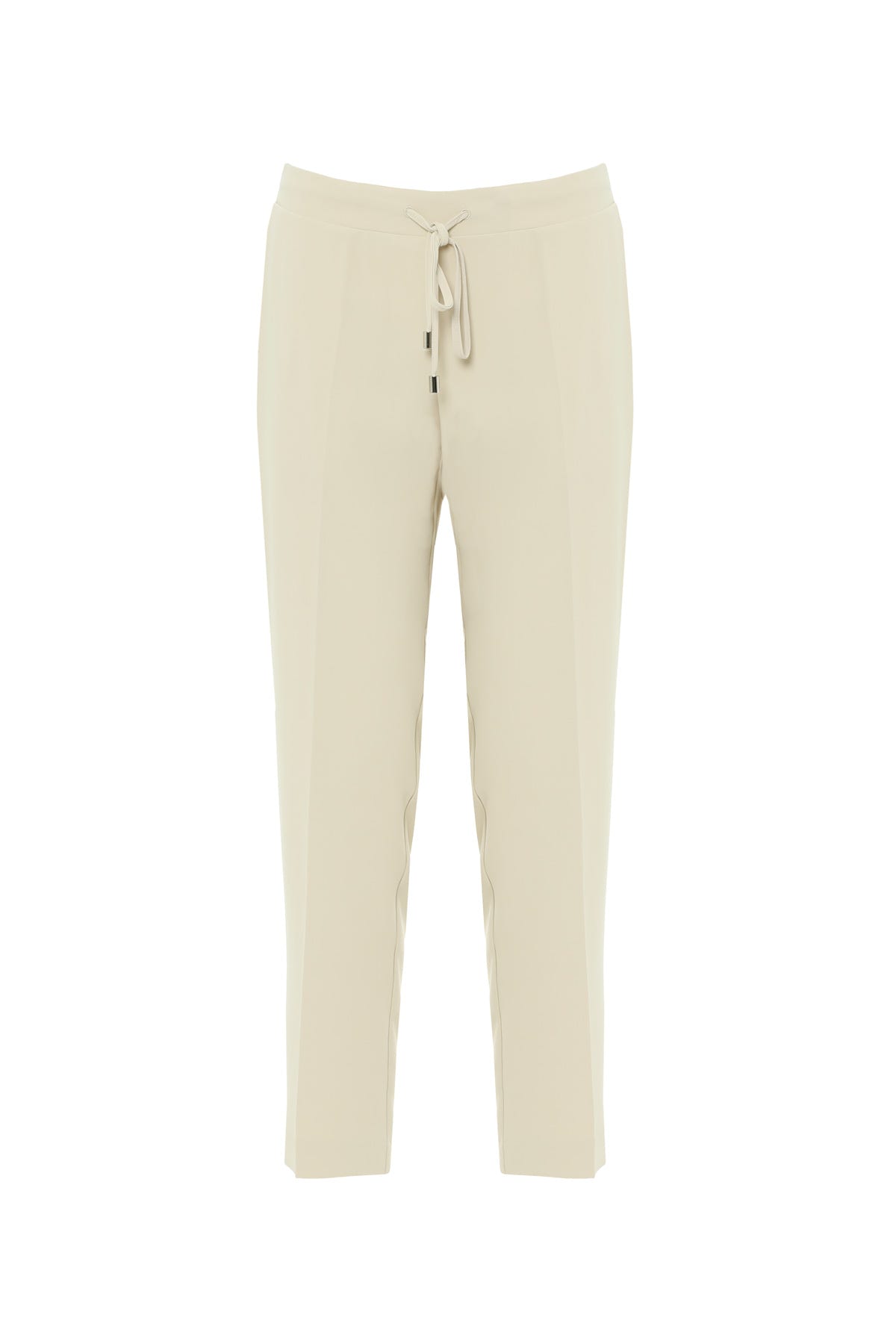 Boru Paça Bağcıklı Bej Eşofman