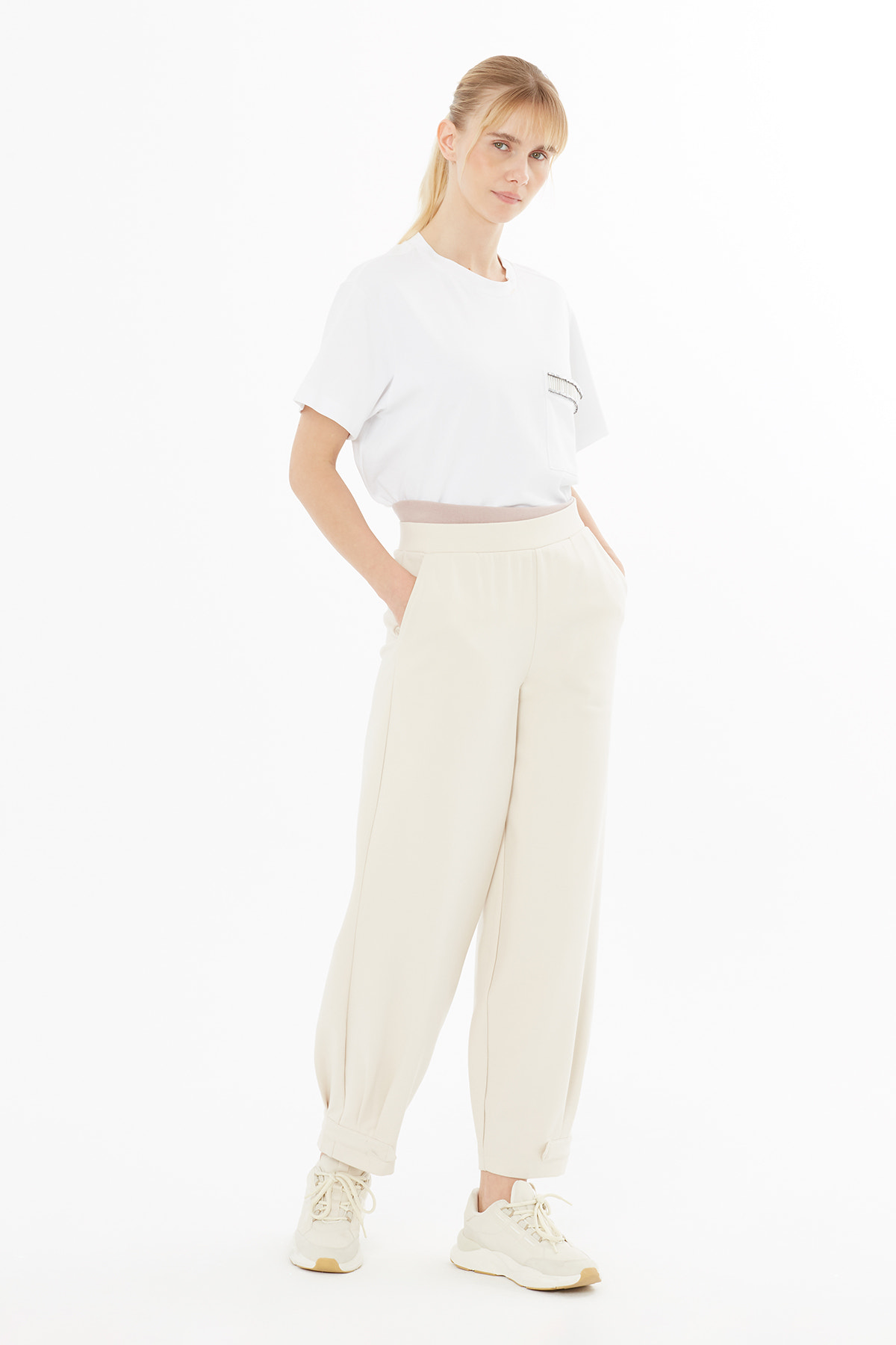 Ayarlanabilir Paça Apoletli Eşofman Altı