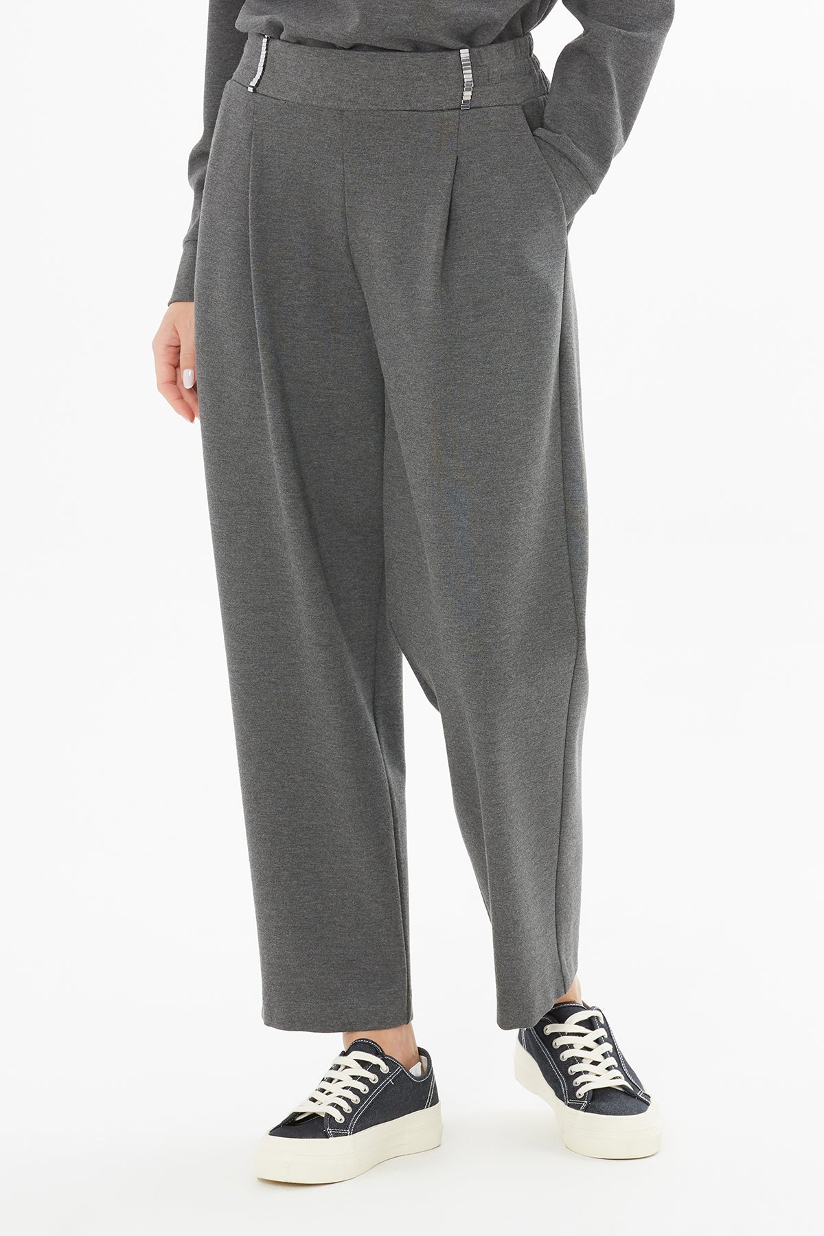 İşleme Detaylı Bileği Lastikli Eşofman Altı