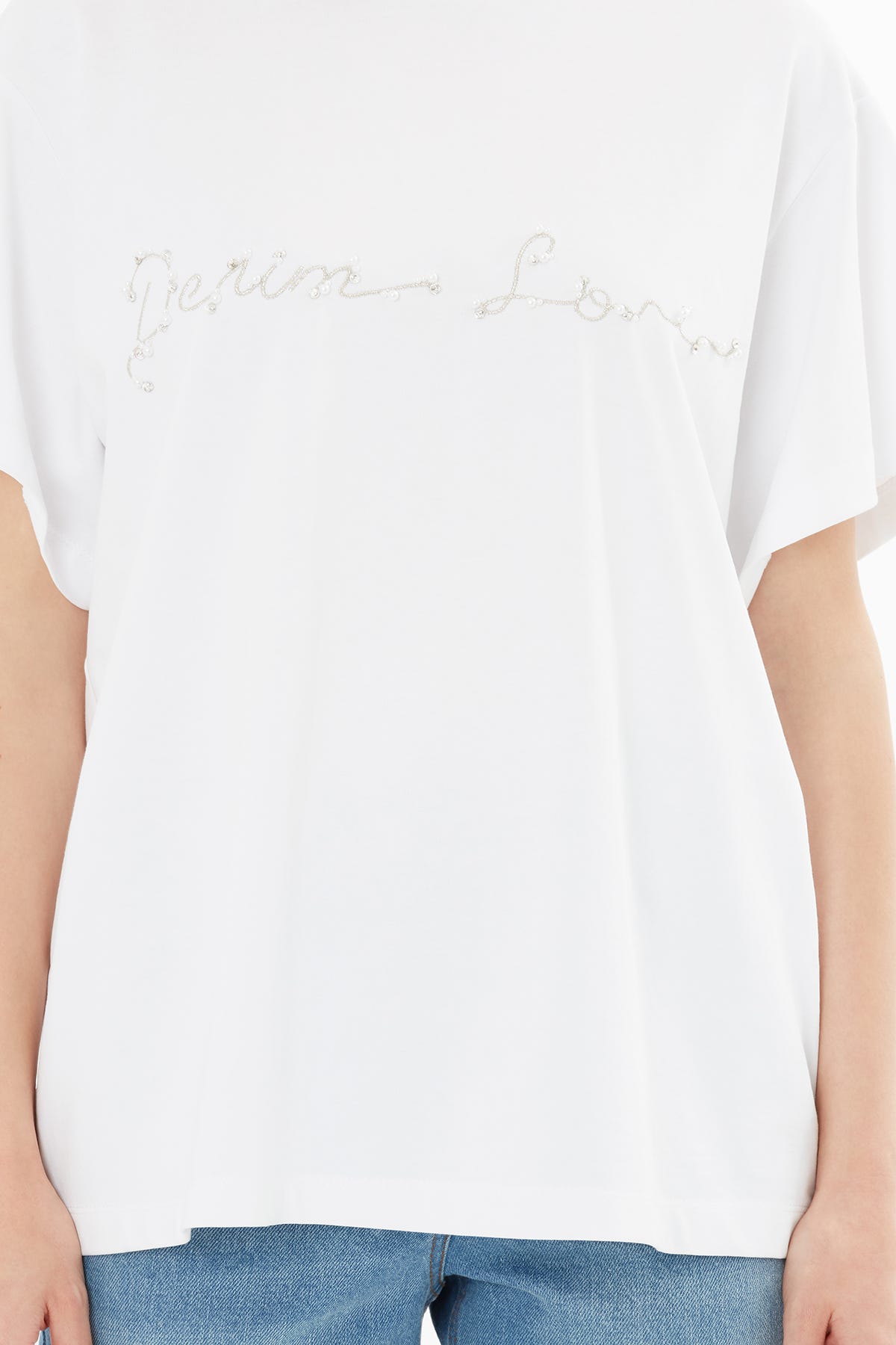 Simli Nakışlı T-shirt