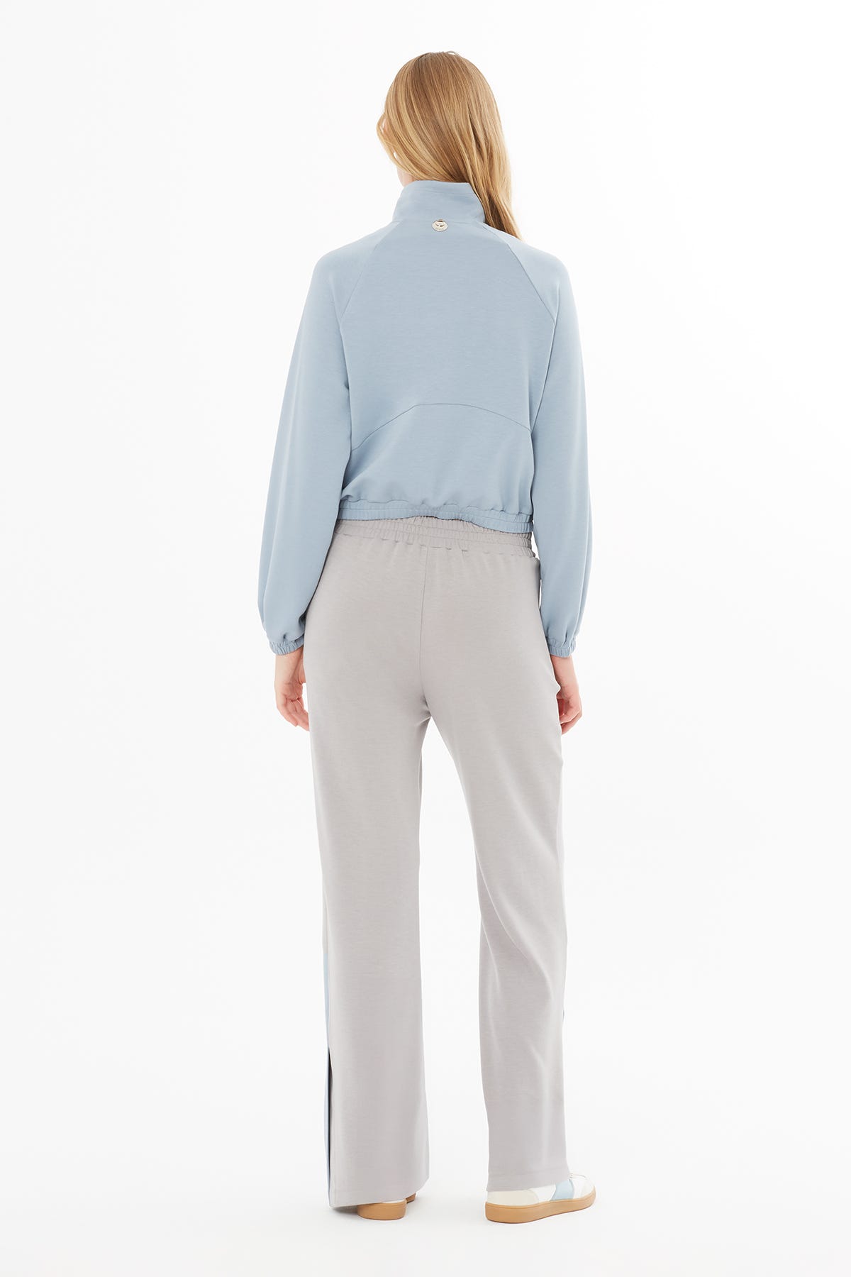 Ön Orta Fermuarlı Eşofman Sweatshirt