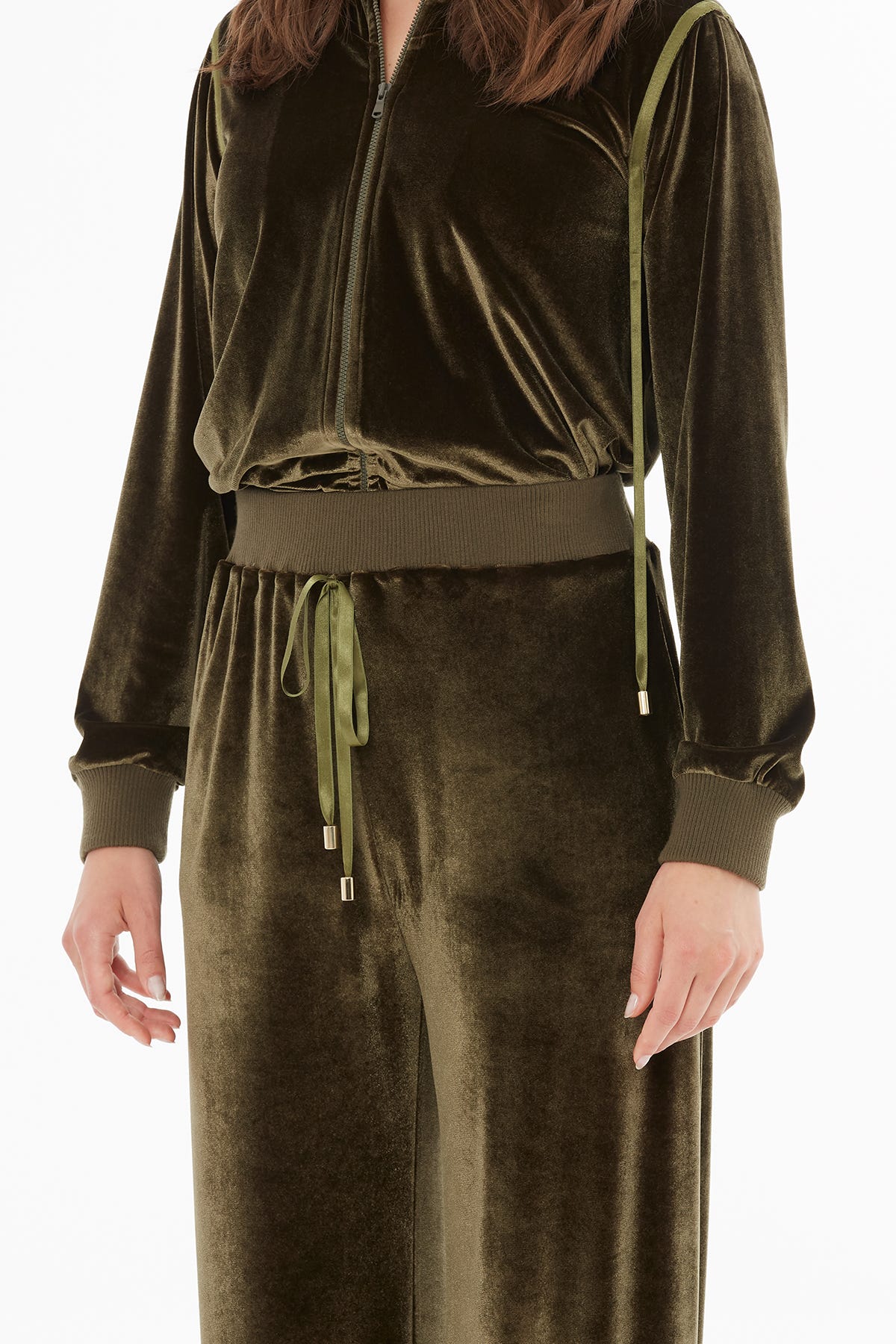 Beli Lastikli Kadife Pantolon