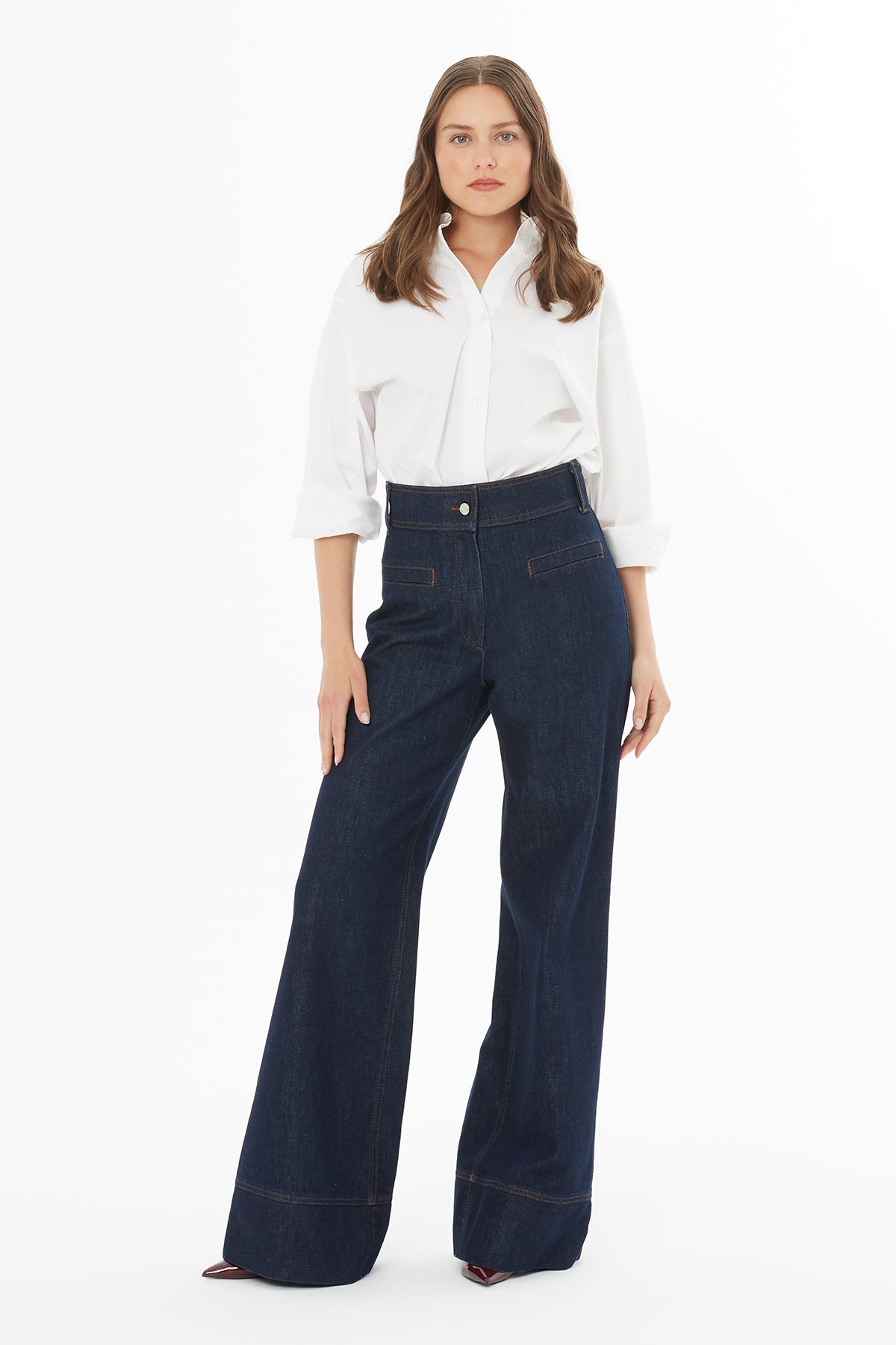 Boru paça Denim Pantolon