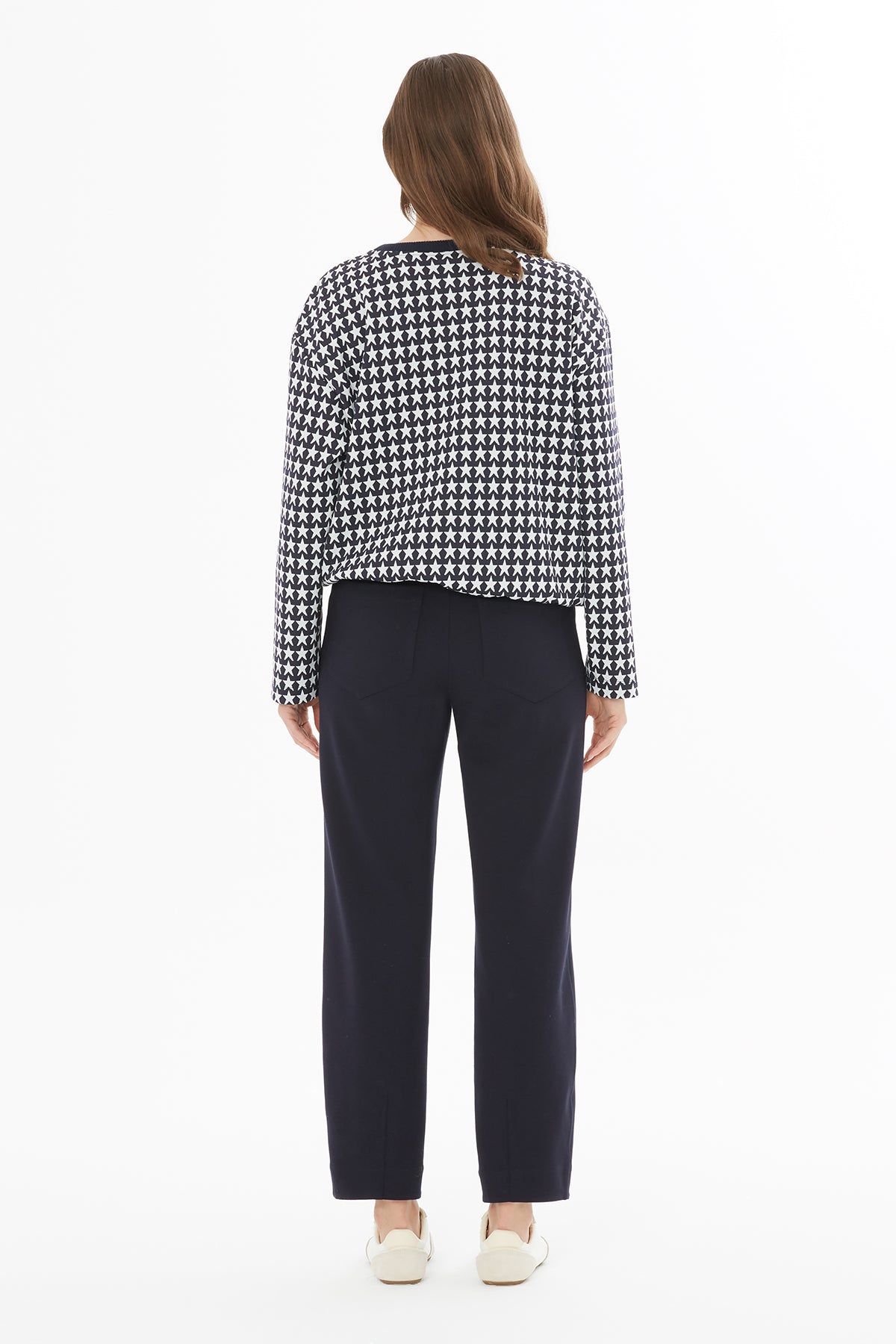 Yıldız Desenli Örme Bluz