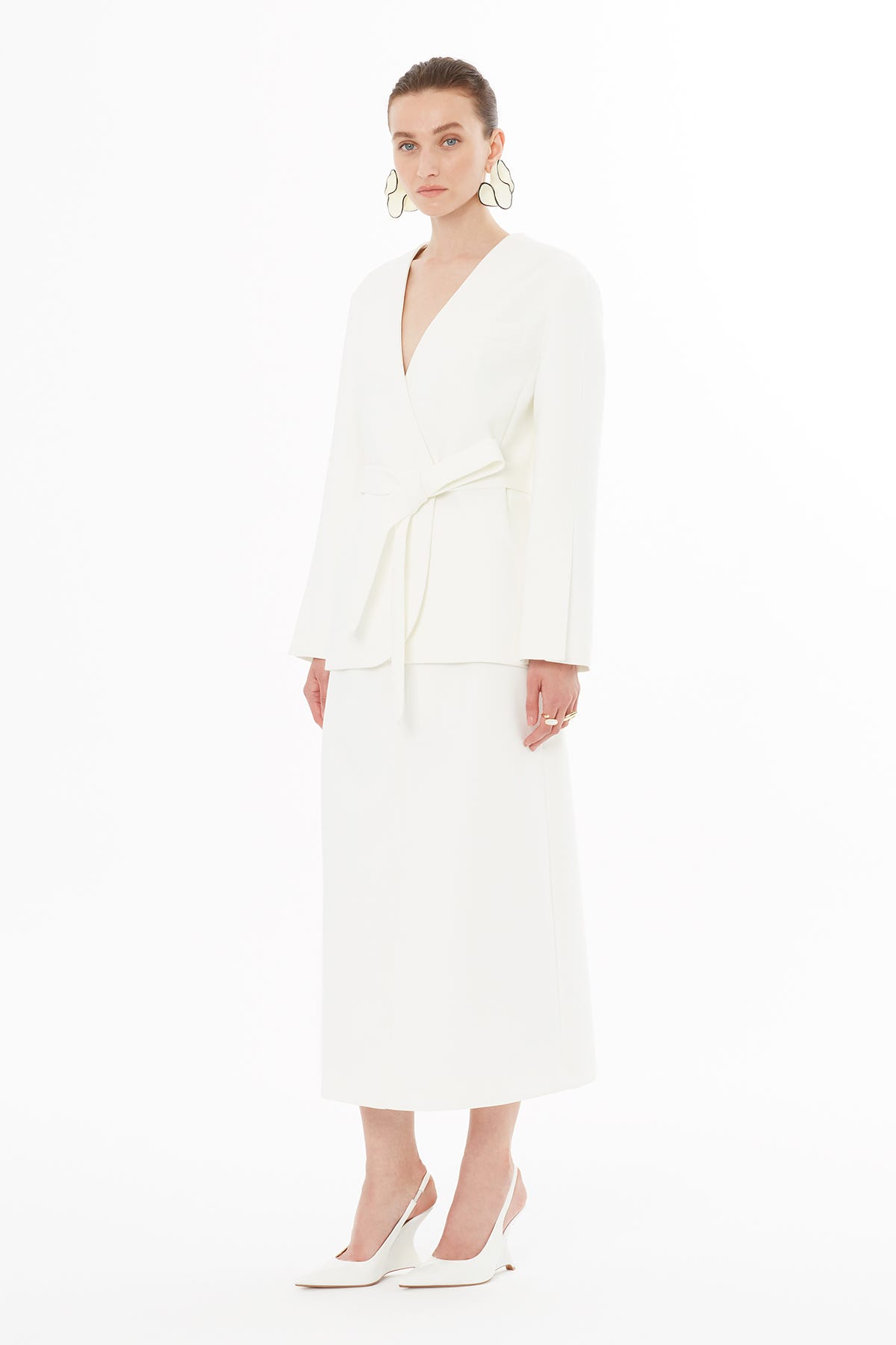 Belden Bağlama Detaylı Ceket