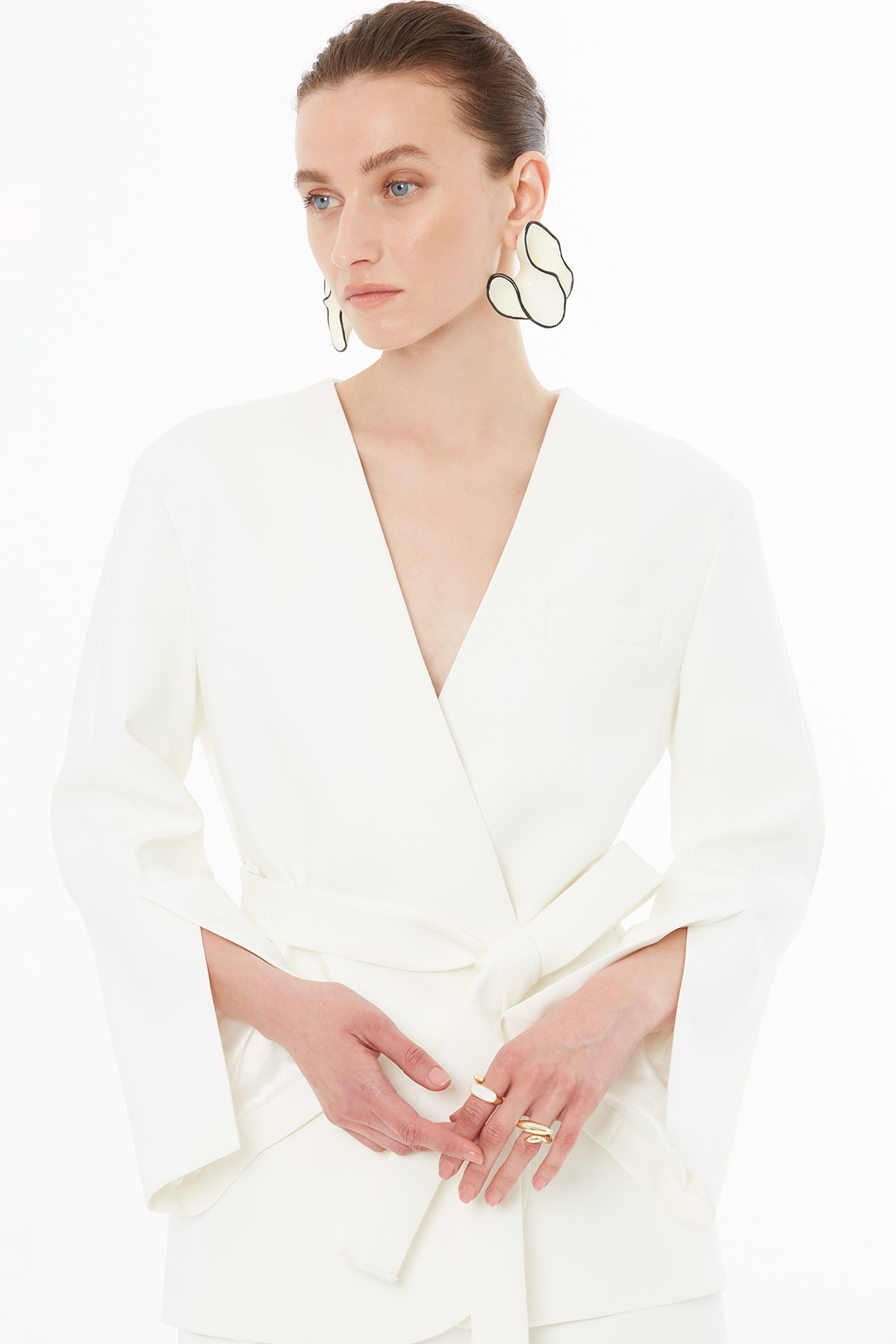 Belden Bağlama Detaylı Ceket