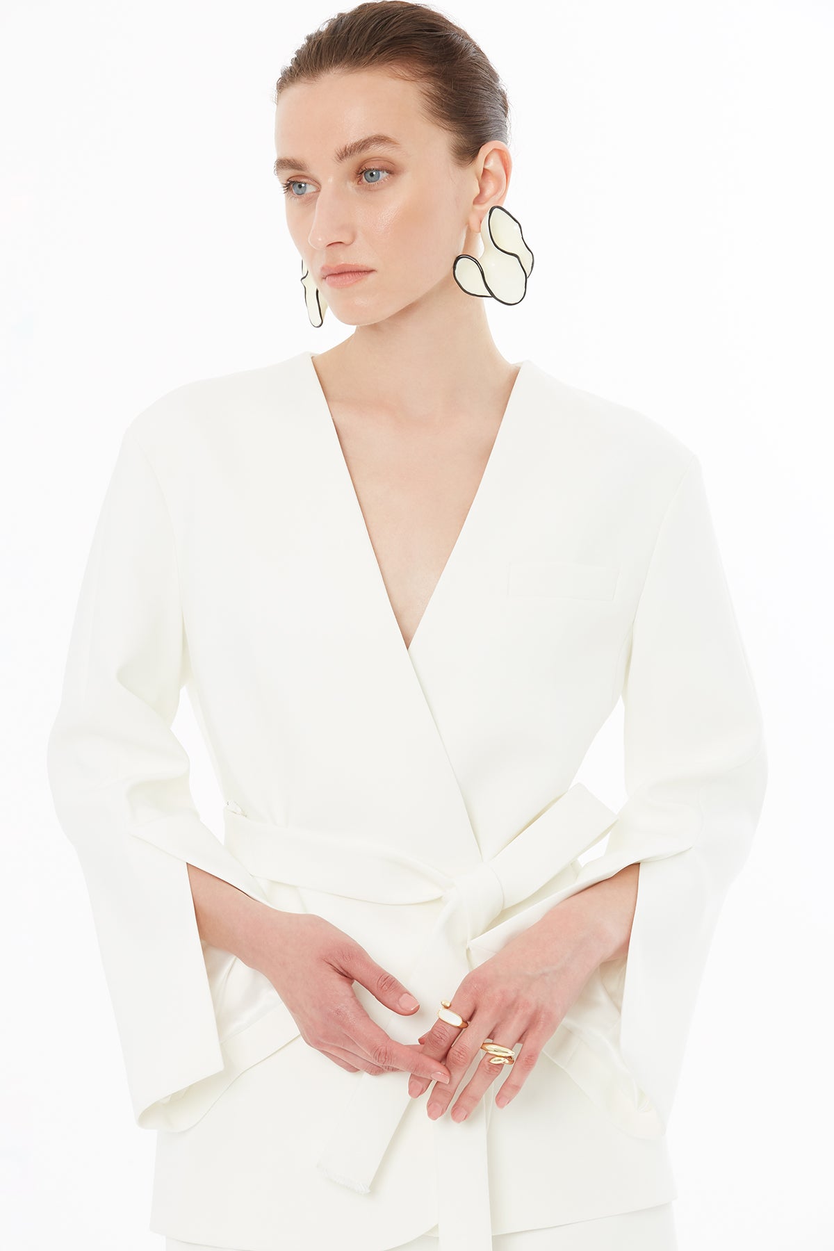 Belden Bağlama Detaylı Ceket