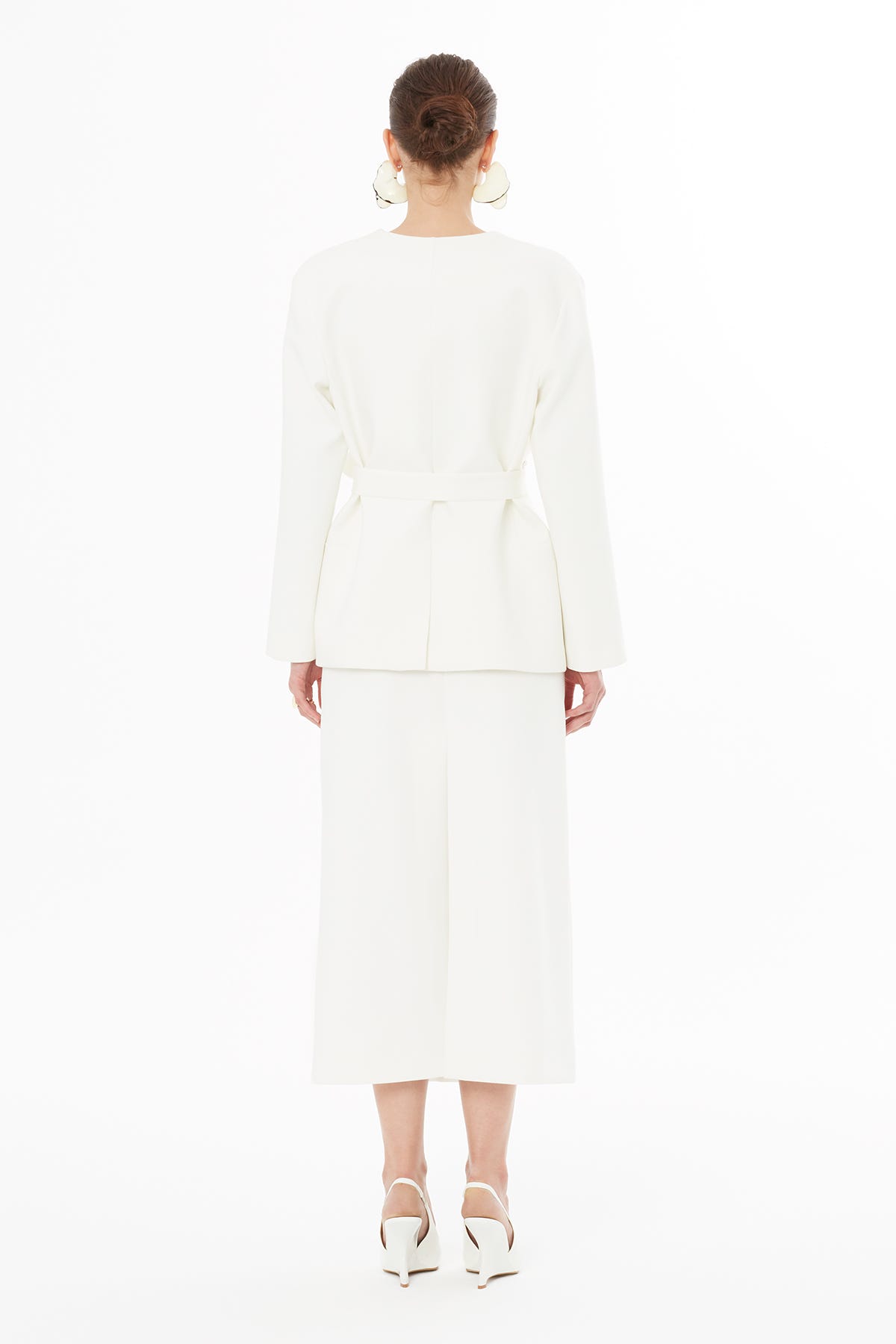 Belden Bağlama Detaylı Ceket