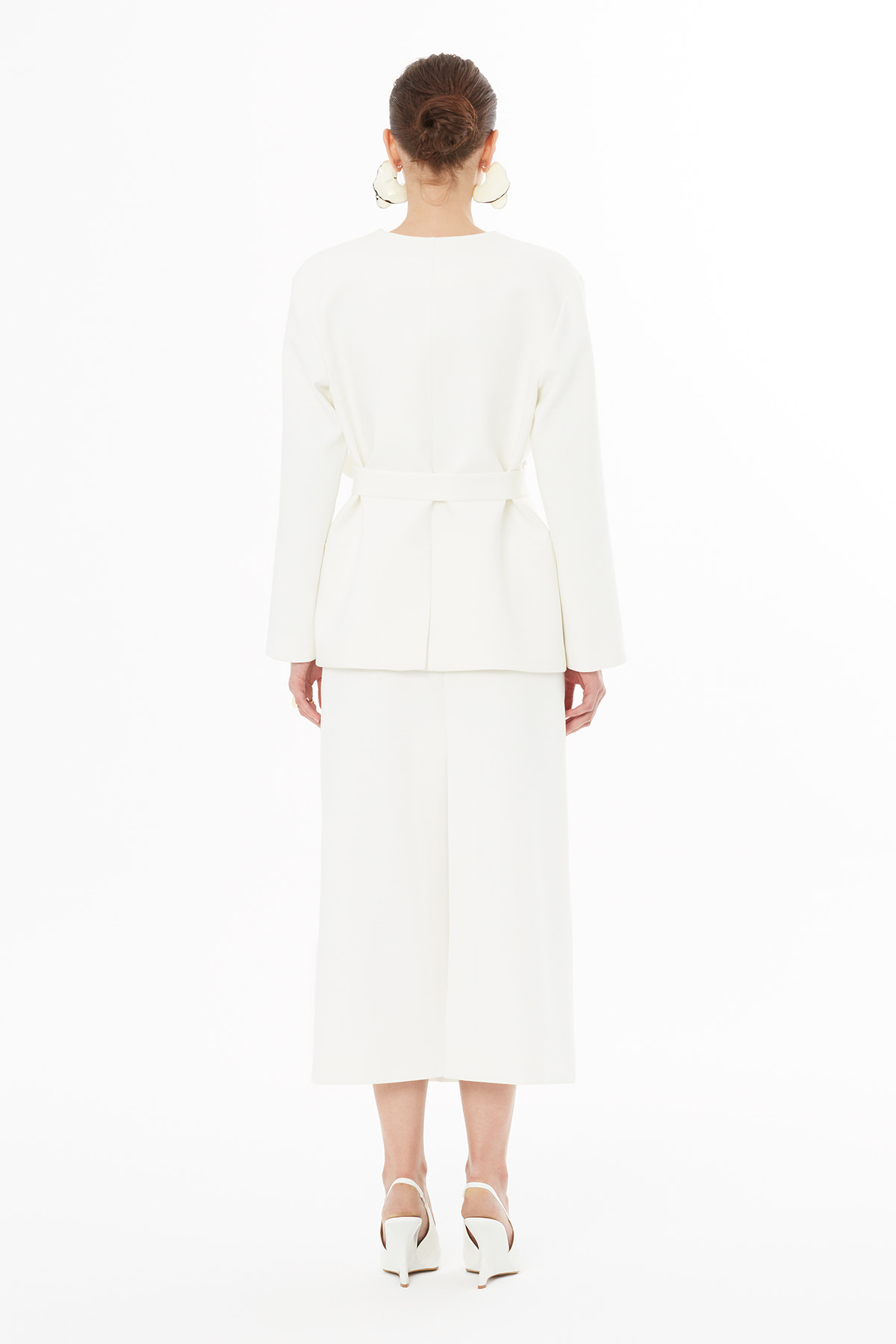 Belden Bağlama Detaylı Ceket