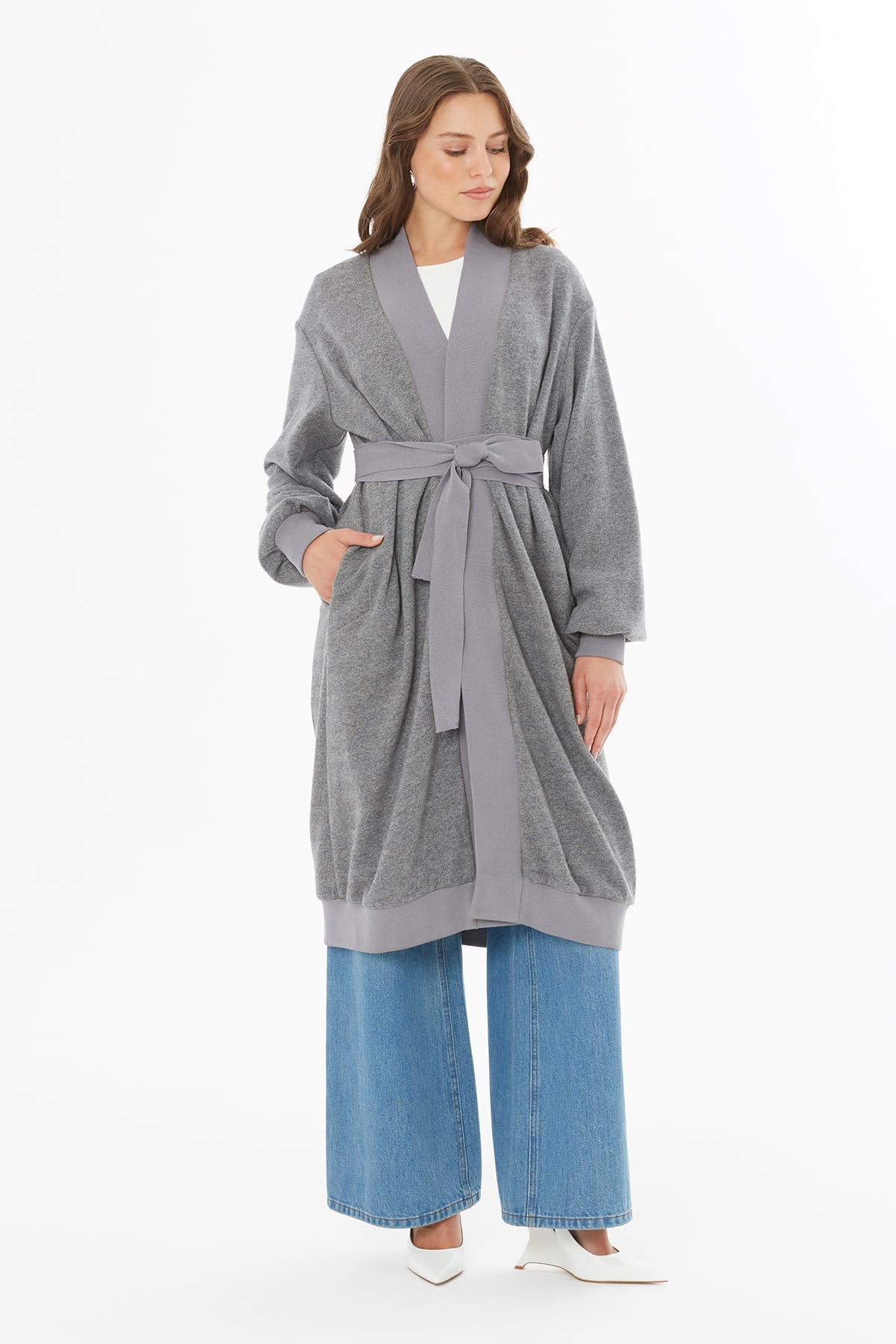 Belden Kuşaklı Hırka