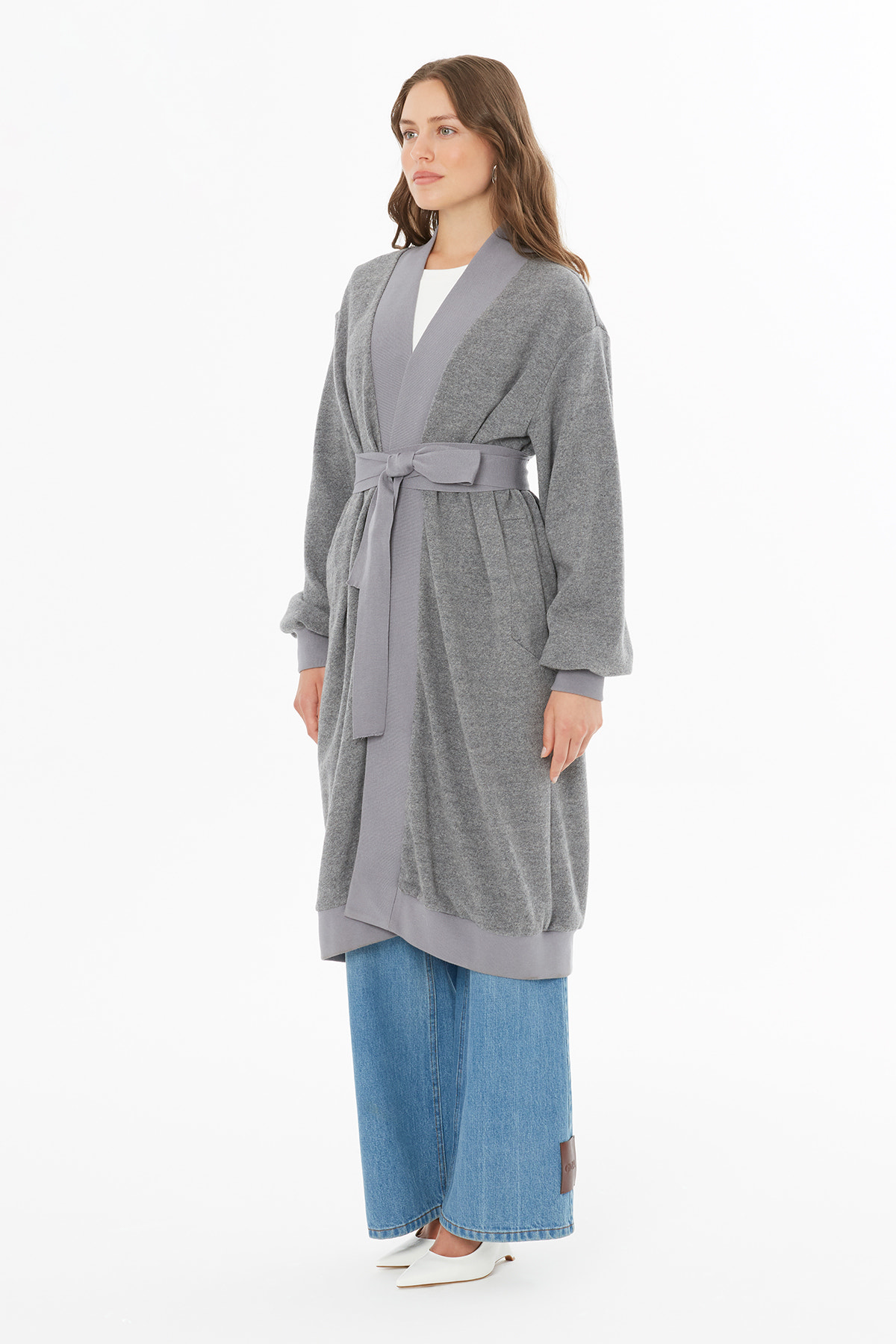 Belden Kuşaklı Hırka