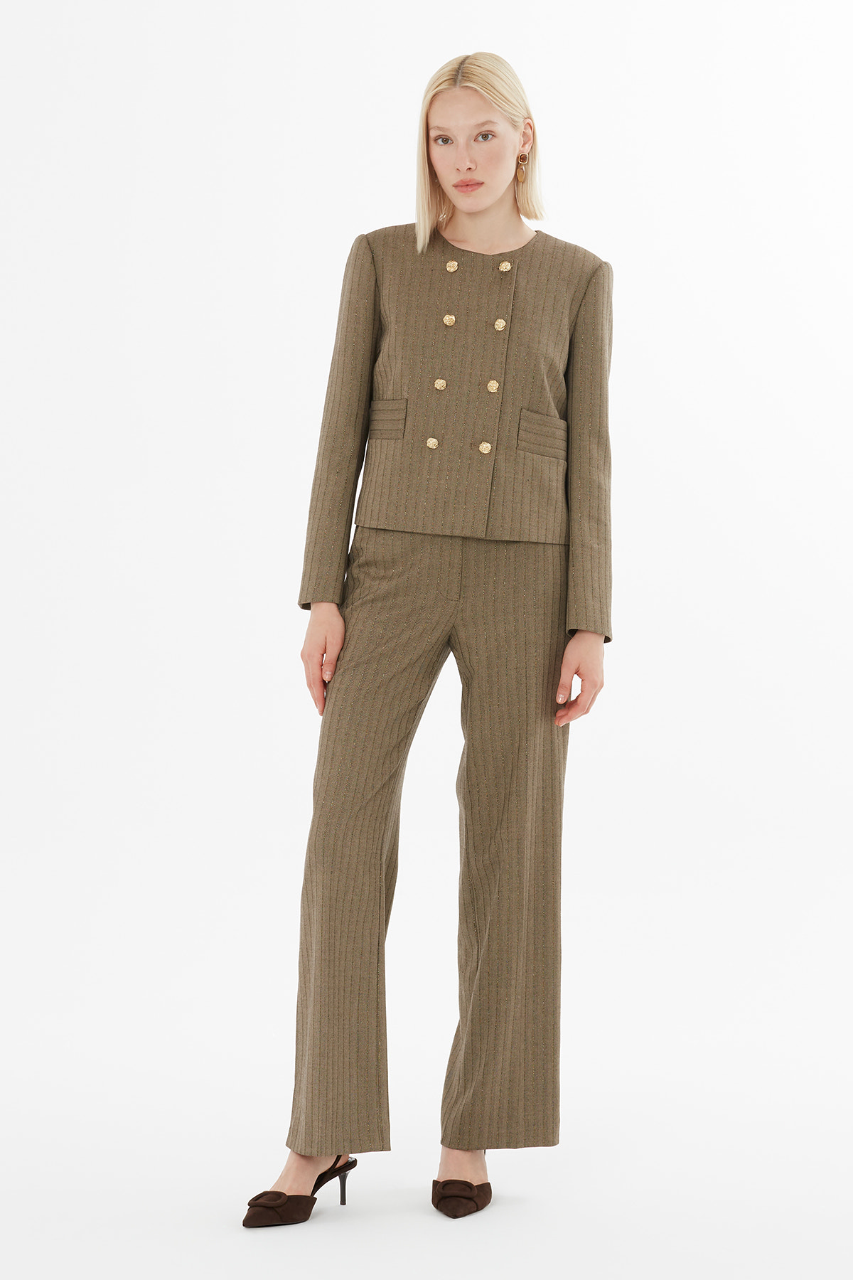 Mono Kapama Ceket Ve Pantolonlu Takım