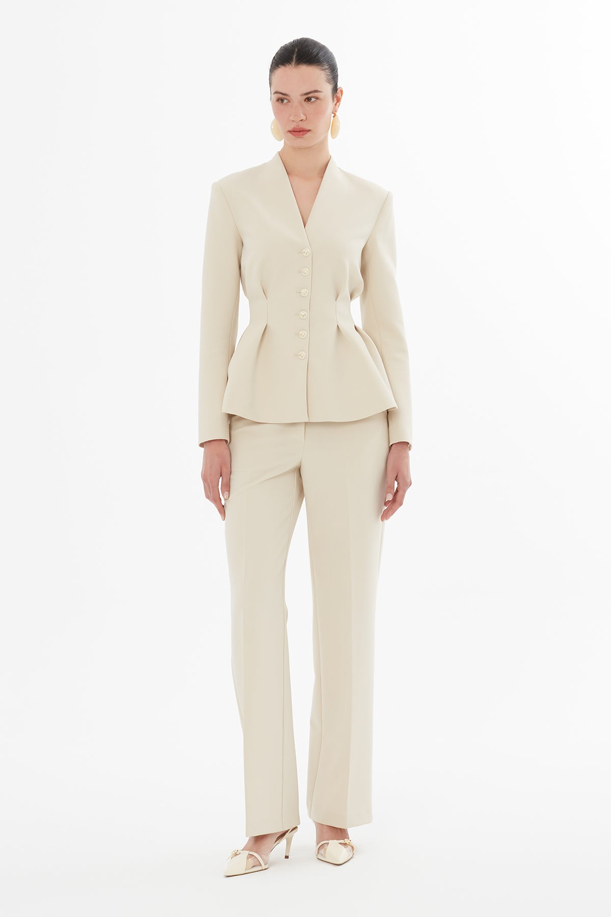 Mono Kapama Cepli Ceket Ve Havuç Pantolon Takım