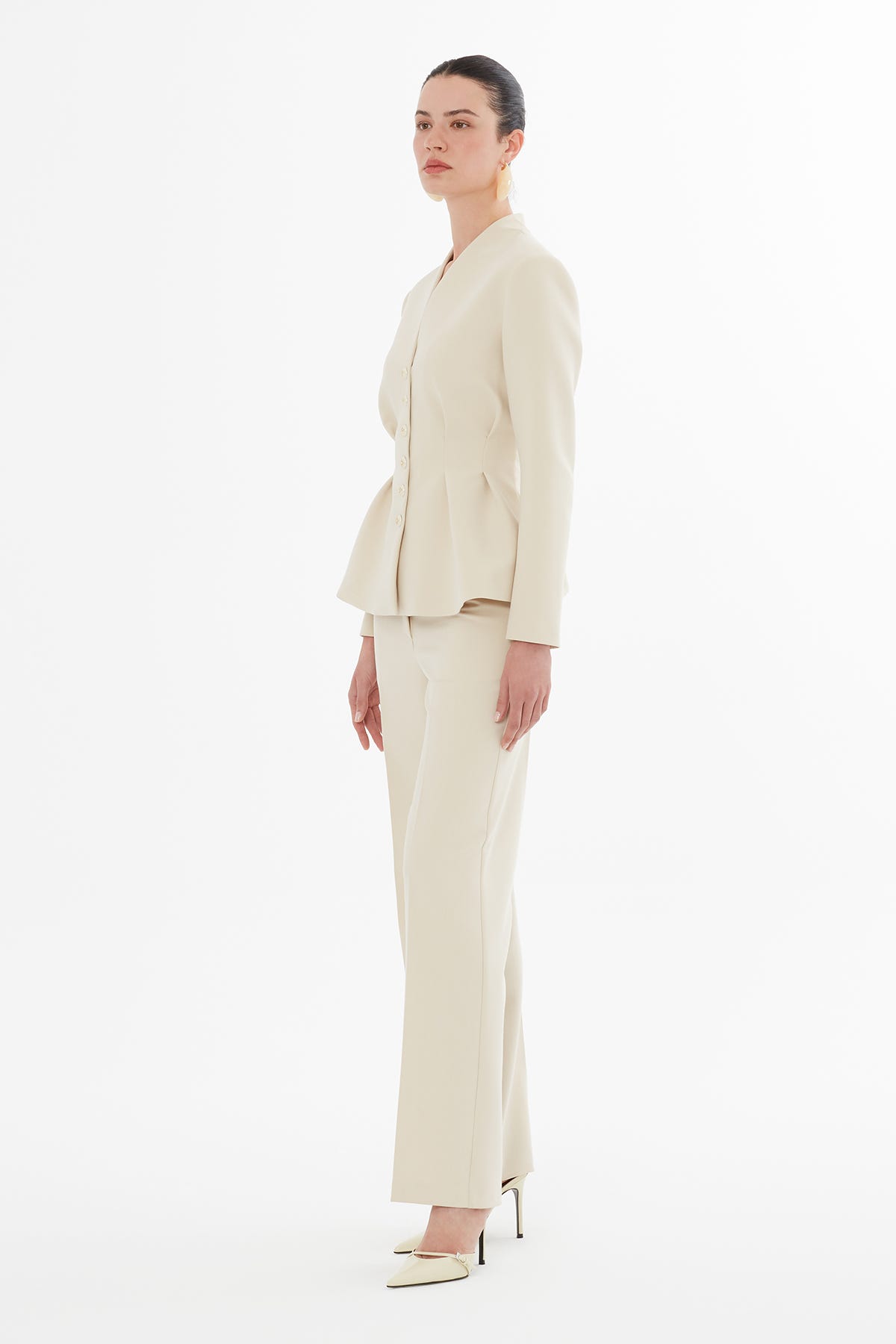 Mono Kapama Cepli Ceket Ve Havuç Pantolon Takım