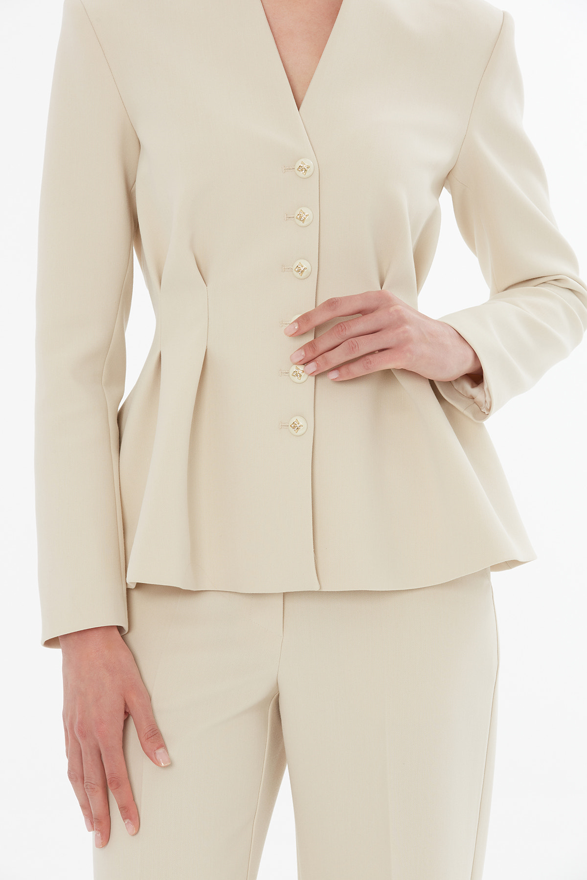 Mono Kapama Cepli Ceket Ve Havuç Pantolon Takım