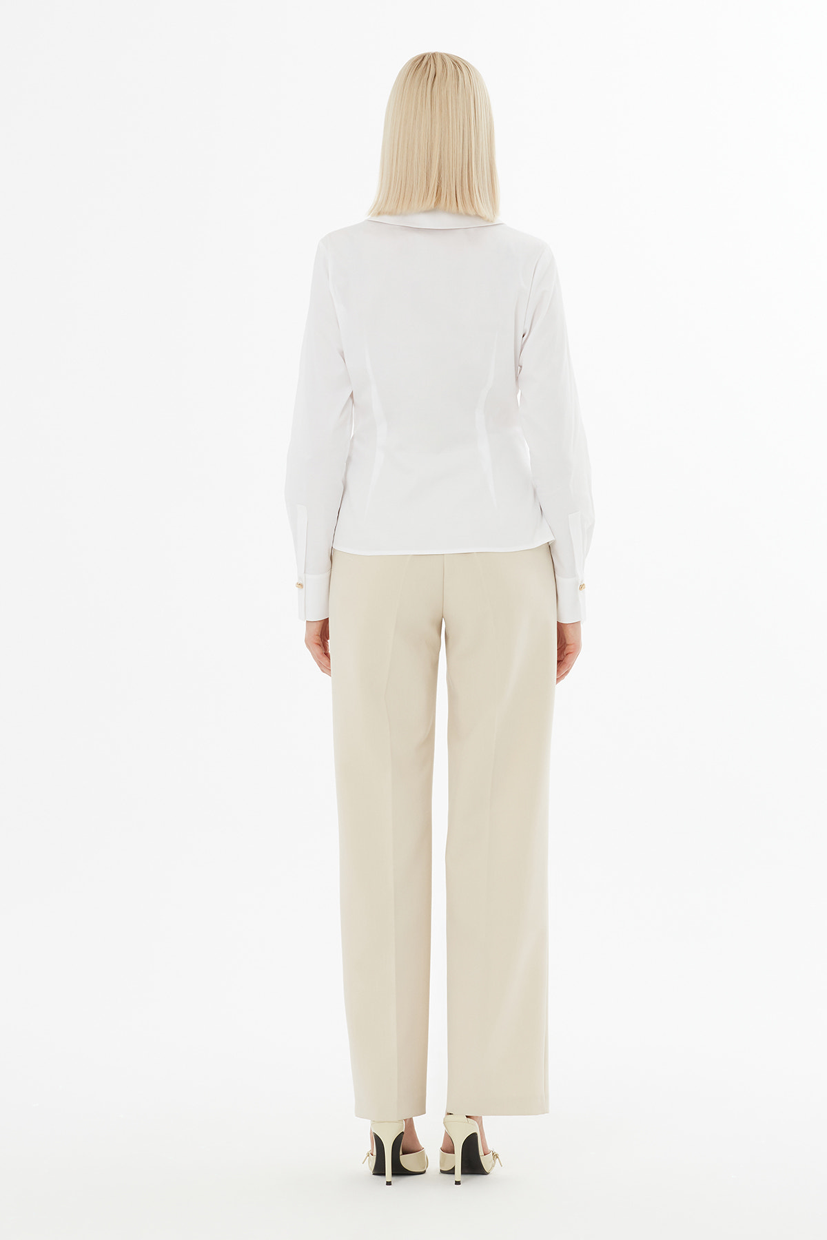 Belden Büzgülü Kruvaze Kapama  Gömlek