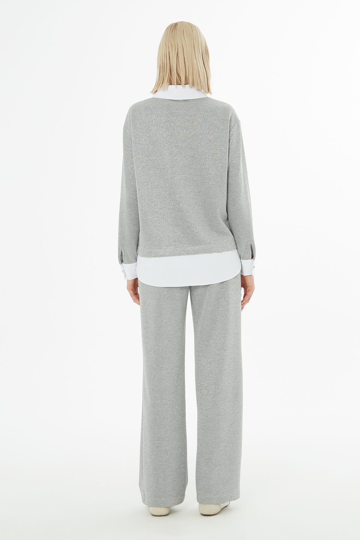 Gömlek Görünümlü  Simli Takım