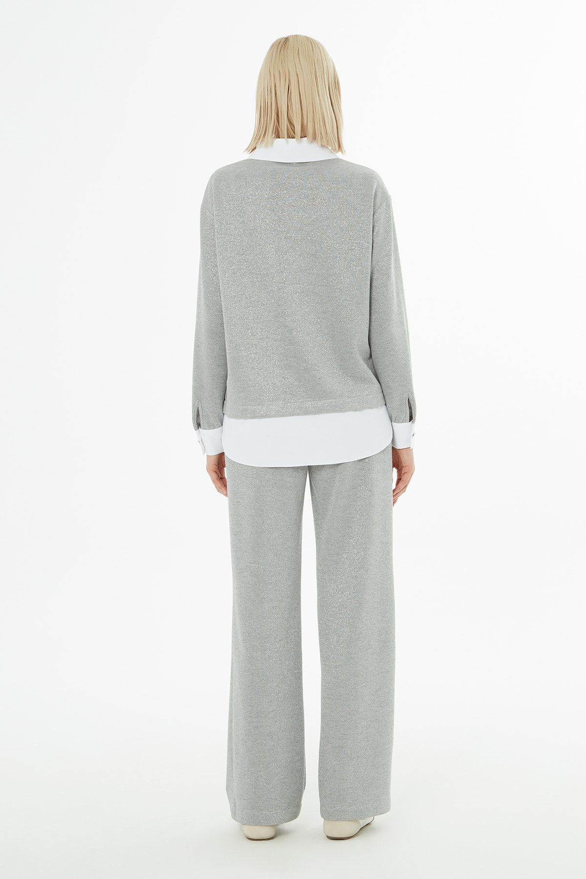 Gömlek Görünümlü  Simli Takım